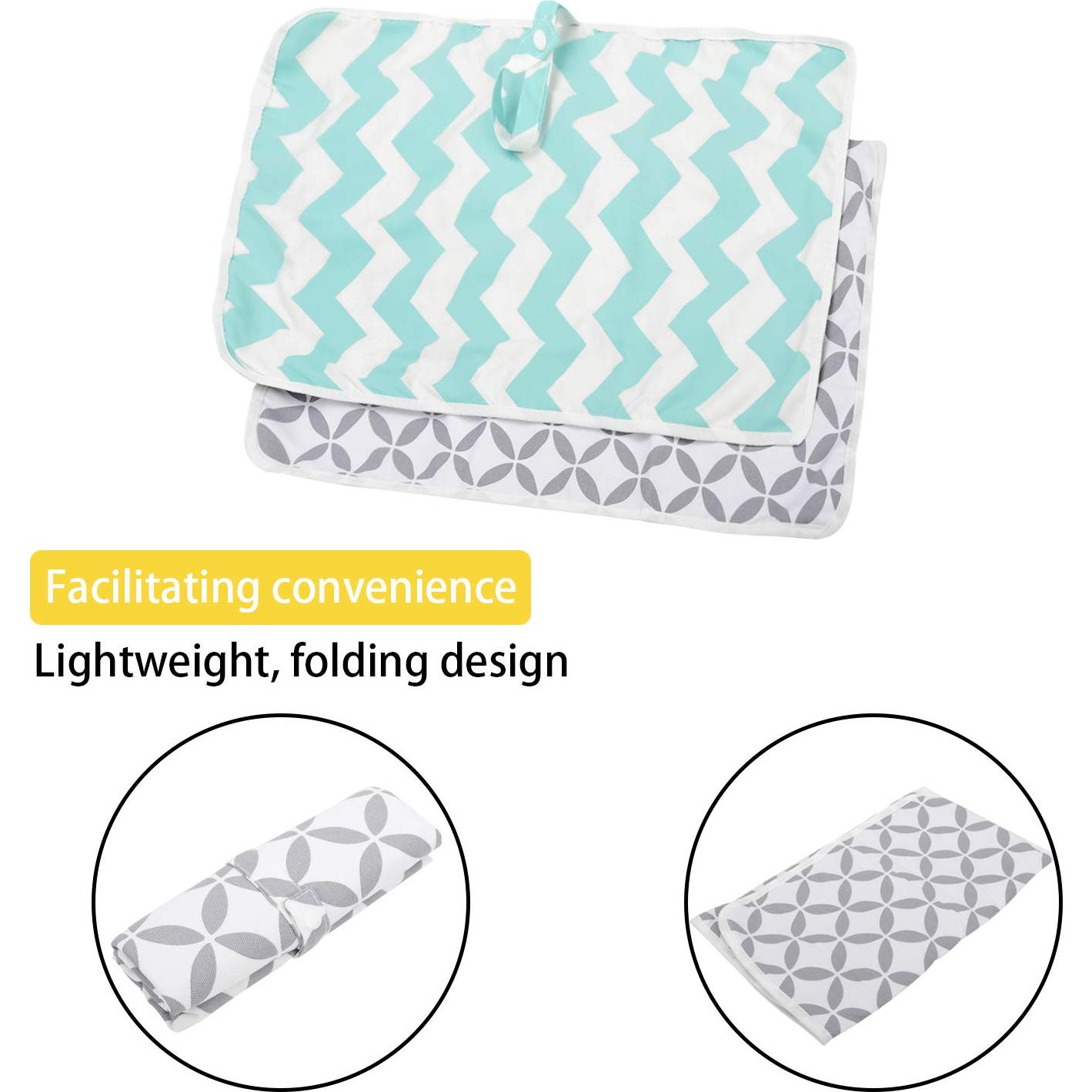 Almohadilla Cambiadora Portátil Impermeable Reutilizable 2 Piezas
