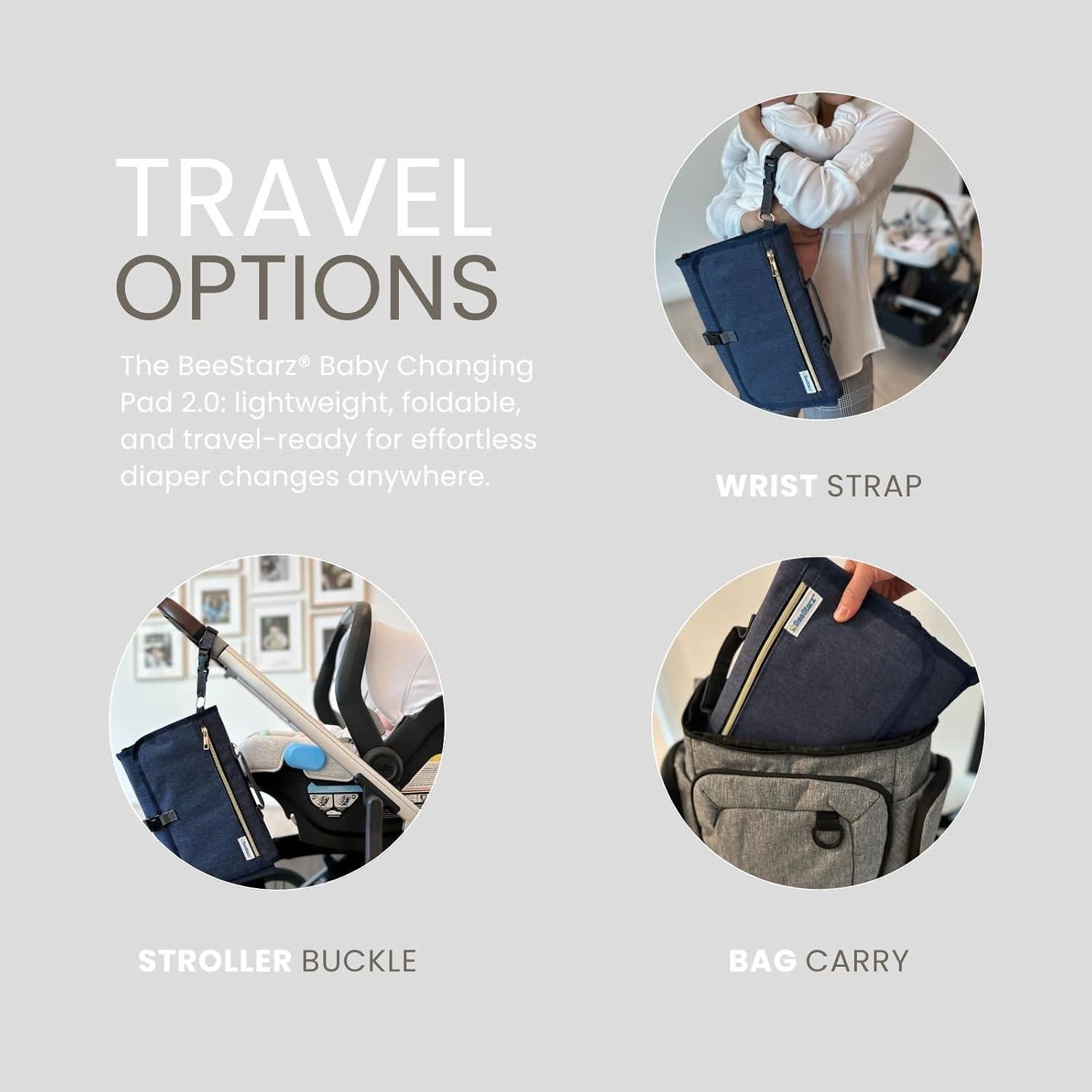 Almohadilla para Cambiar Bebés BeeStarz 2.0 Impermeable 360°