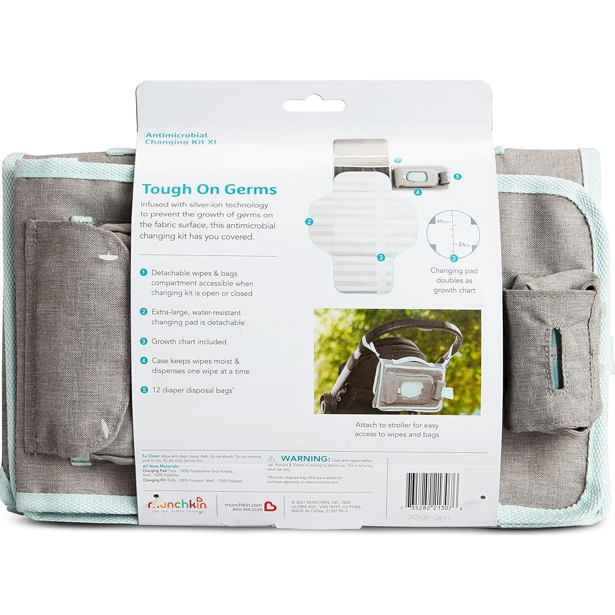 Almohadilla de Cambio Portátil Munchkin 71x56cm con 12 Bolsas