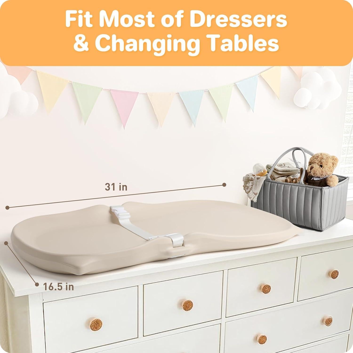 Almohadilla para Cambiar Bebés NICEMER Gato Impermeable 76.5x43.4cm