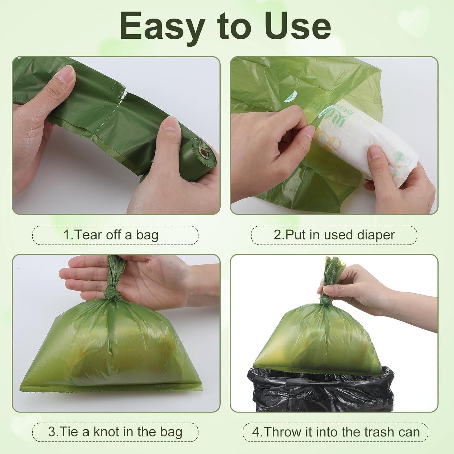 15 Rollos de Bolsas Desechables para Pañales Fullhawl