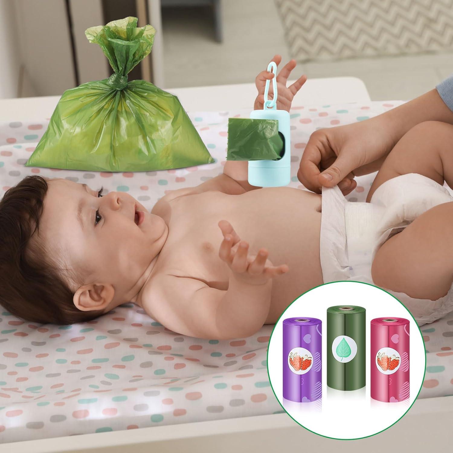 15 Rollos de Bolsas Desechables para Pañales Fullhawl