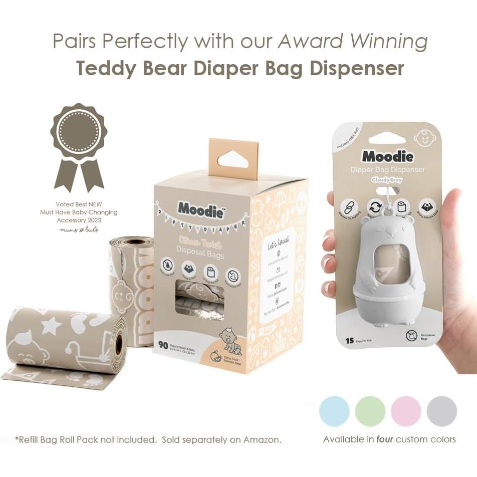 Bolsas Desechables para Excremento Moodie 90 Unidades Aroma Cítricos