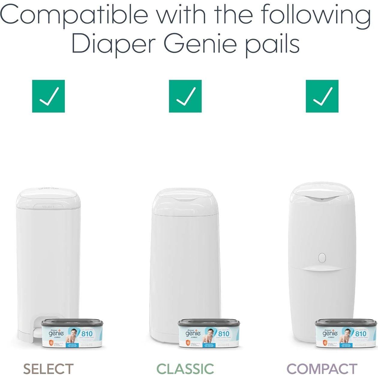 Recambio Jumbo+ Diaper Genie 1080 Pañales Azul