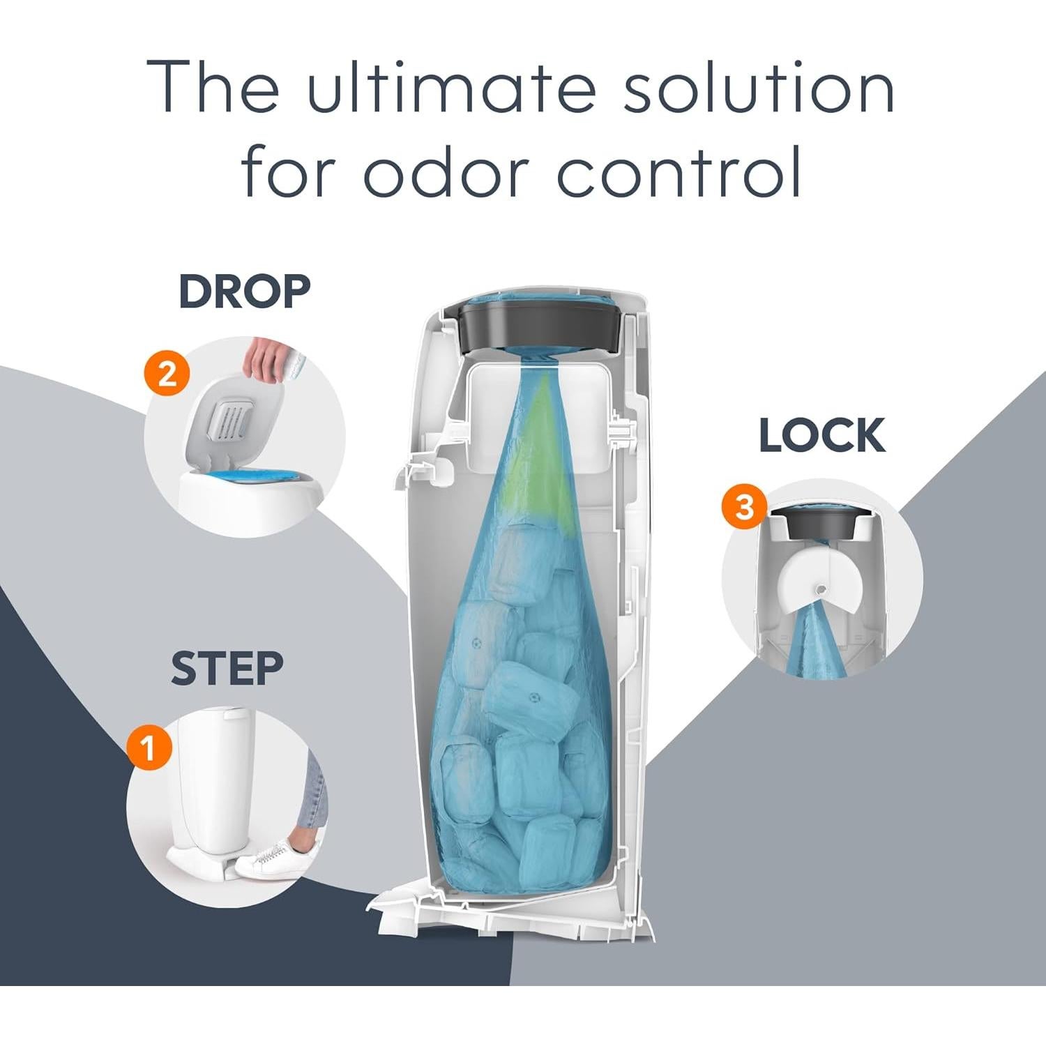 Pail Diaper Genie Complete Blanco con Control de Olores