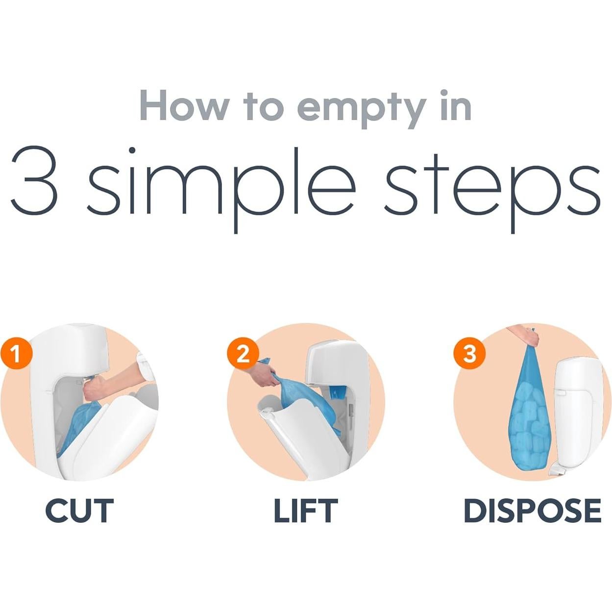 Pail Diaper Genie Complete Blanco con Control de Olores