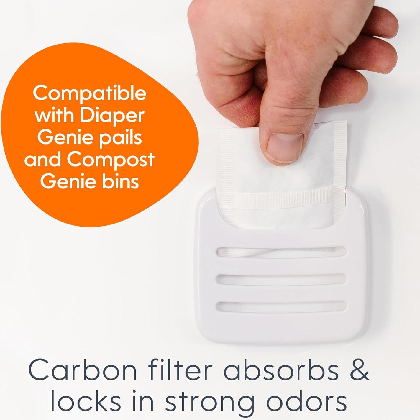 Filtro de Carbono Diaper Genie - Paquete de 4 para Cubo de Pañales