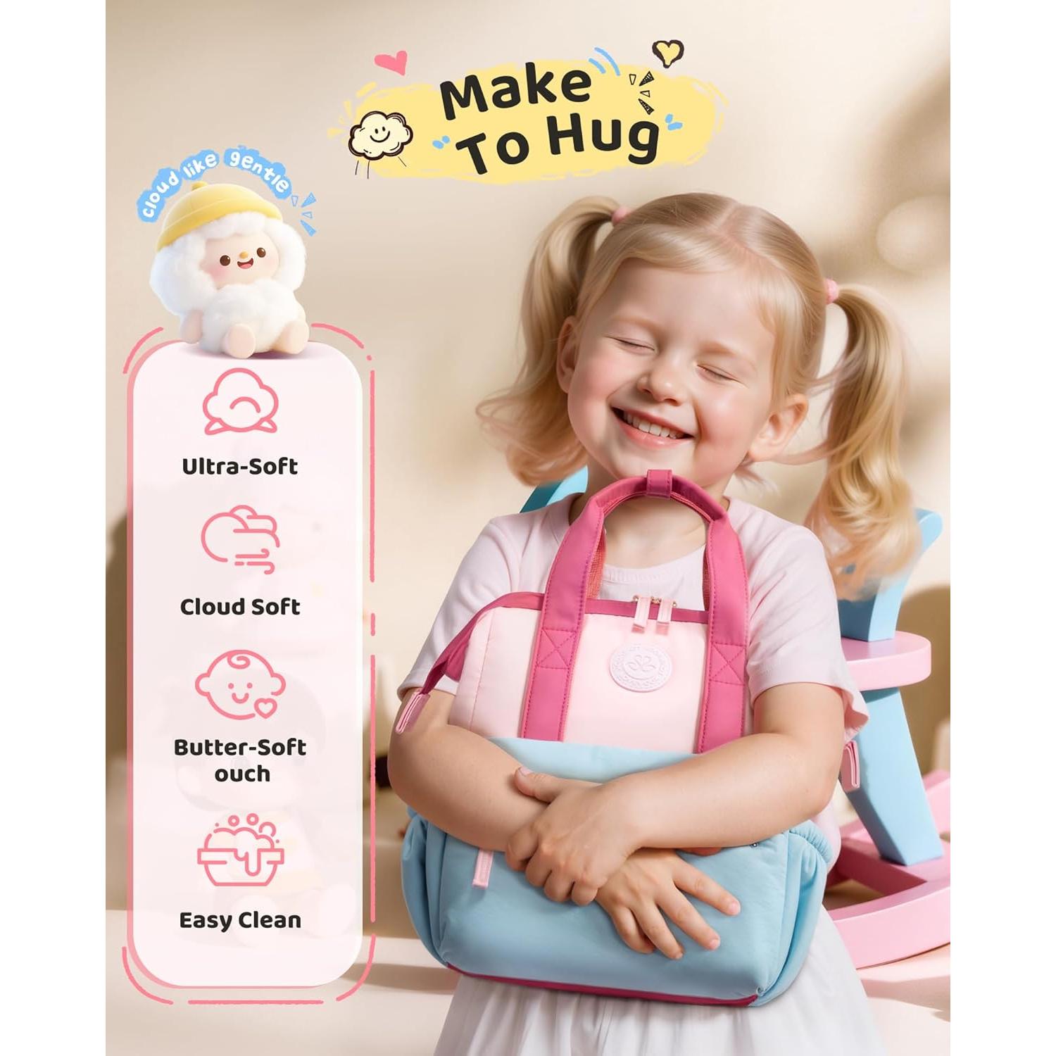 Mochila LOVEVOOK Mini para Niñas 2-4 Años Unicornio Rosa-Azul