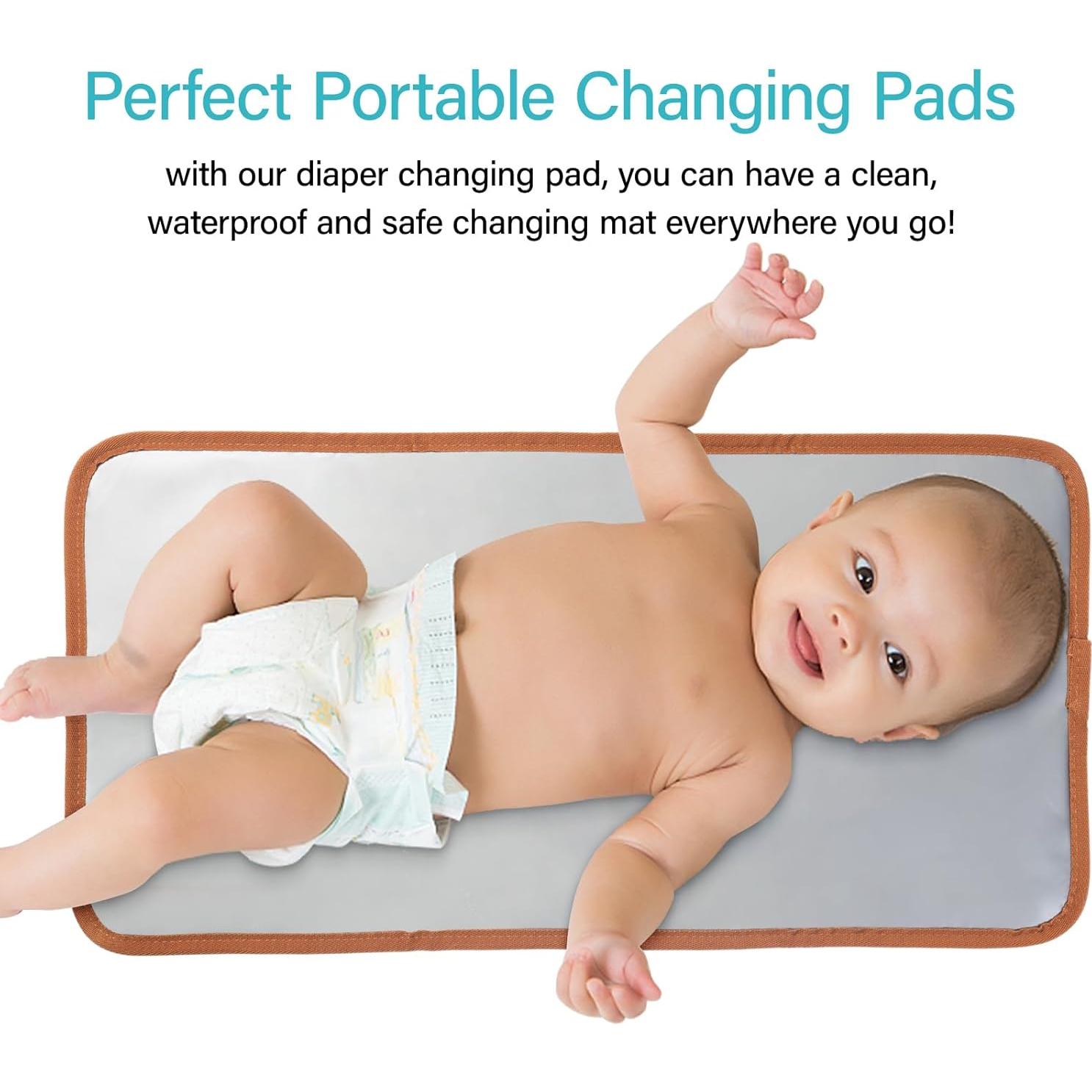 Mochila de Pañales de Cuero Vegano Marrón con Cambiador