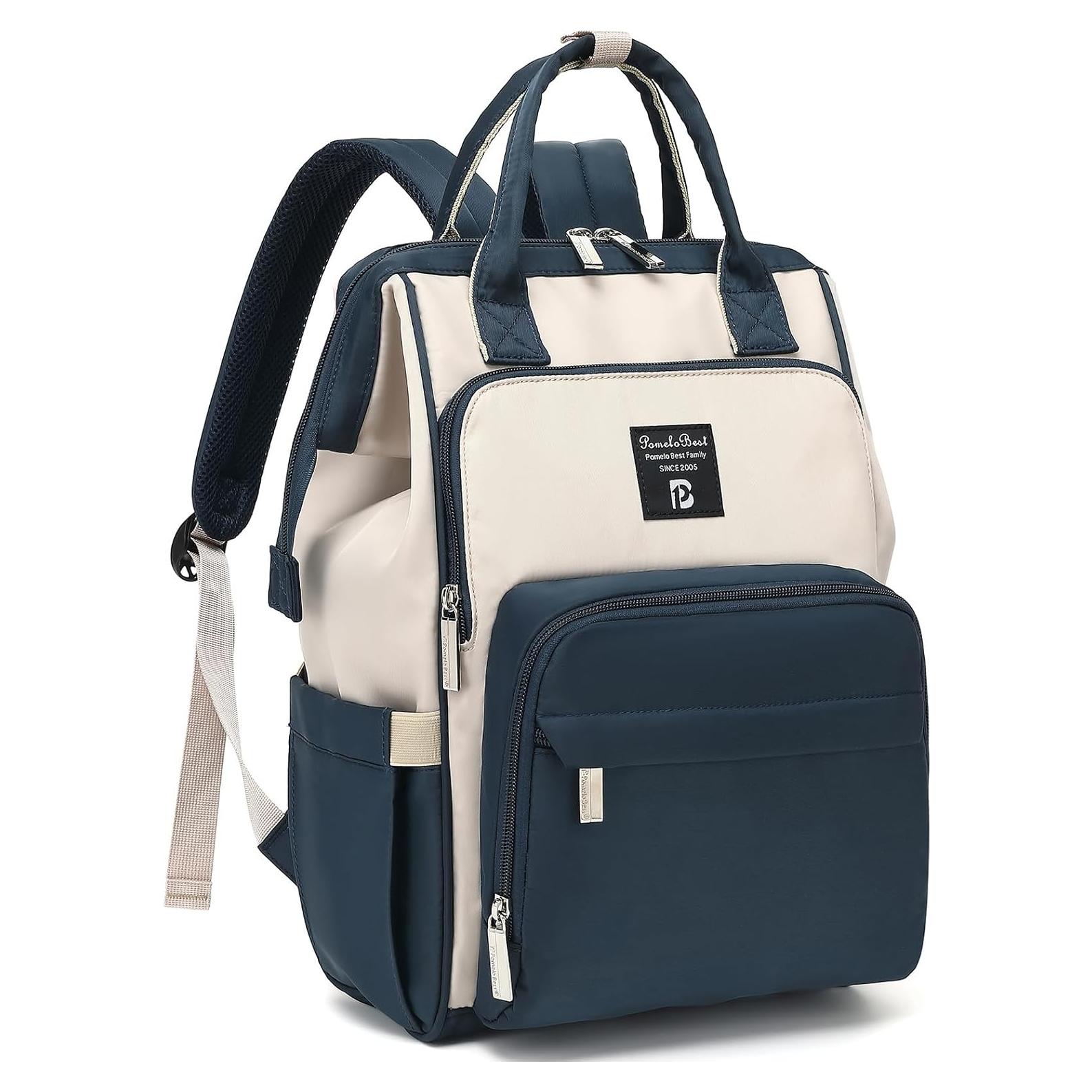 Mochila de Pañales Pomelo Mejor Impermeable Azul Marino