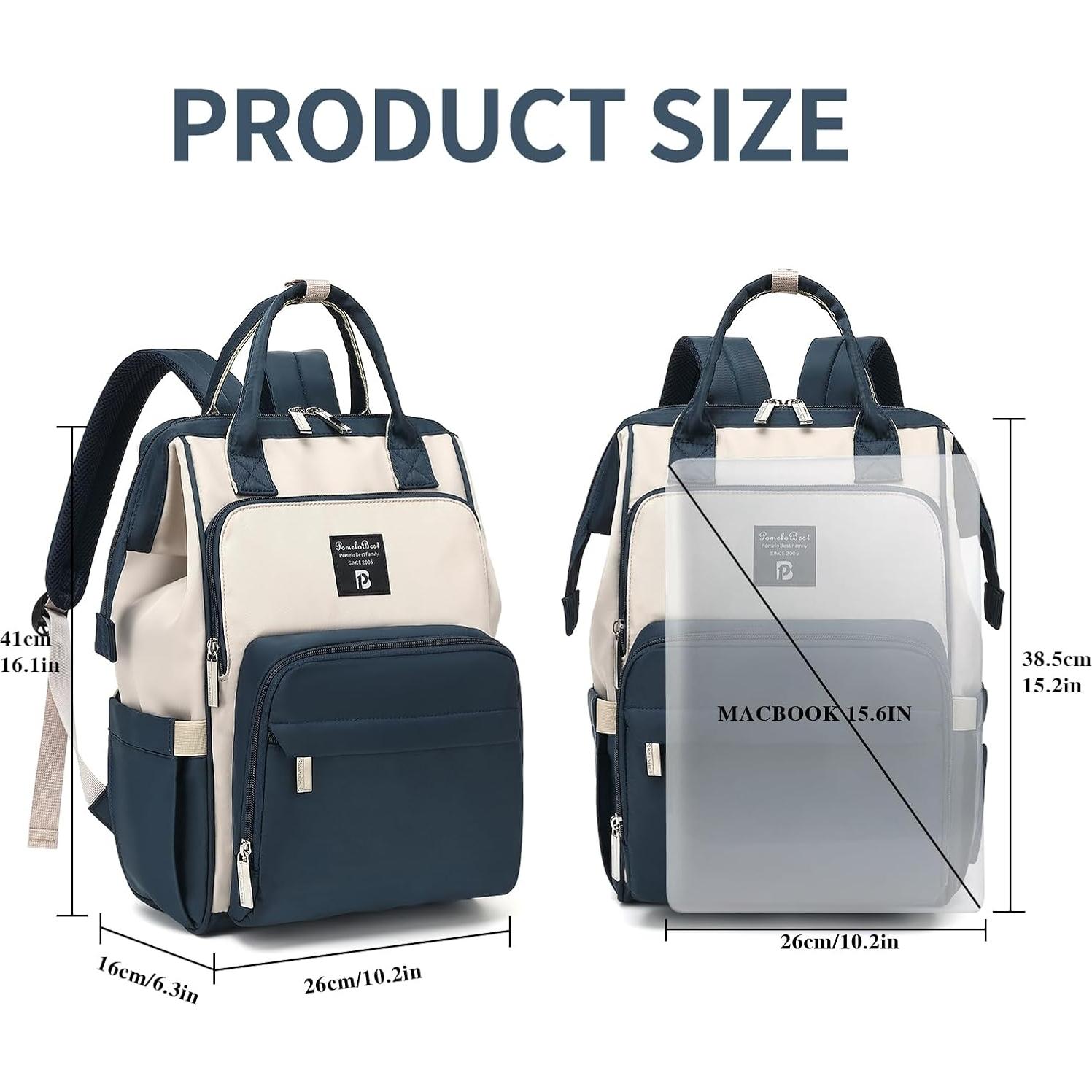 Mochila de Pañales Pomelo Mejor Impermeable Azul Marino