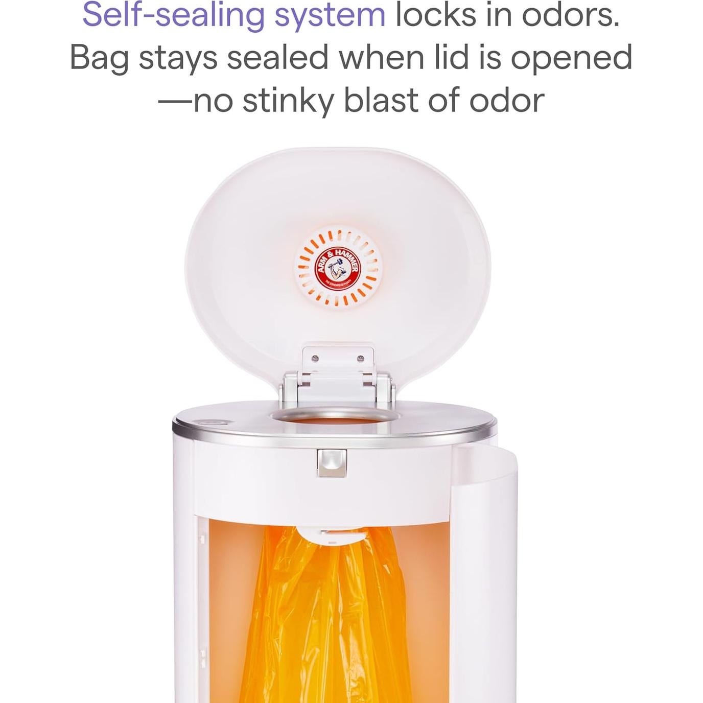 Cubo de Pañales Munchkin Step con Control de Olores y Bicarbonato