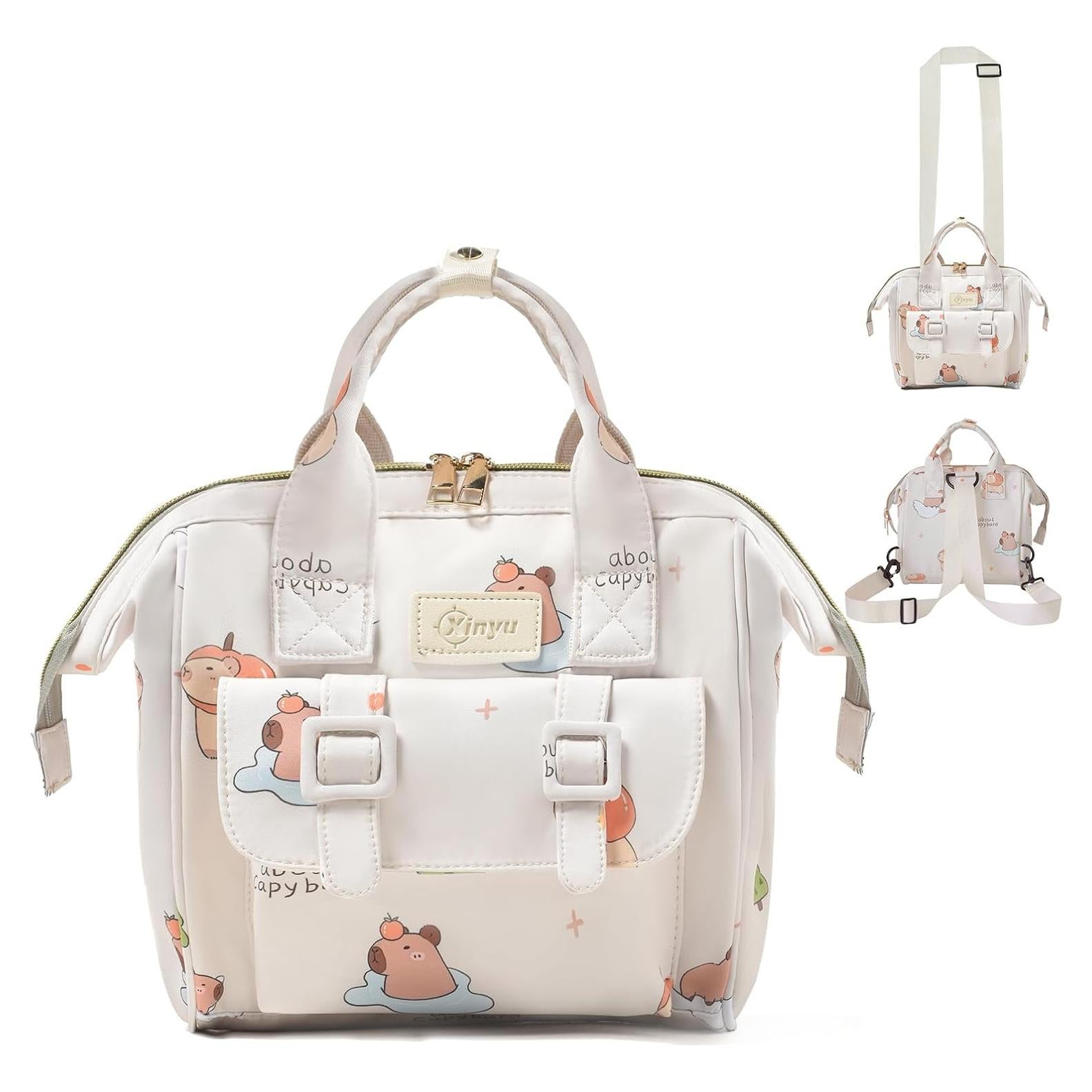 Bolsa de Pañales Compacta 4 en 1 Mama Animal Blanco Off