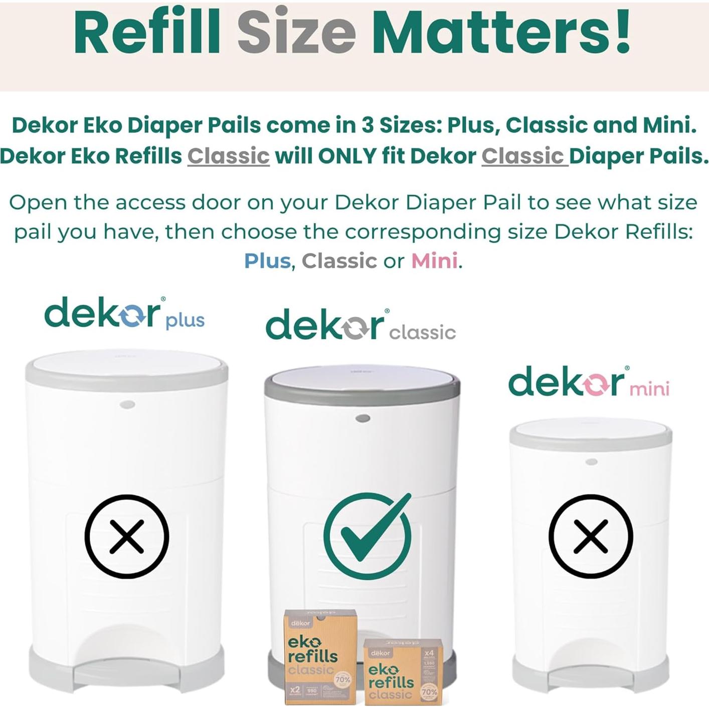 Recargas para cubo de pañales Diaper Dekor Classic Eko 2 unidades