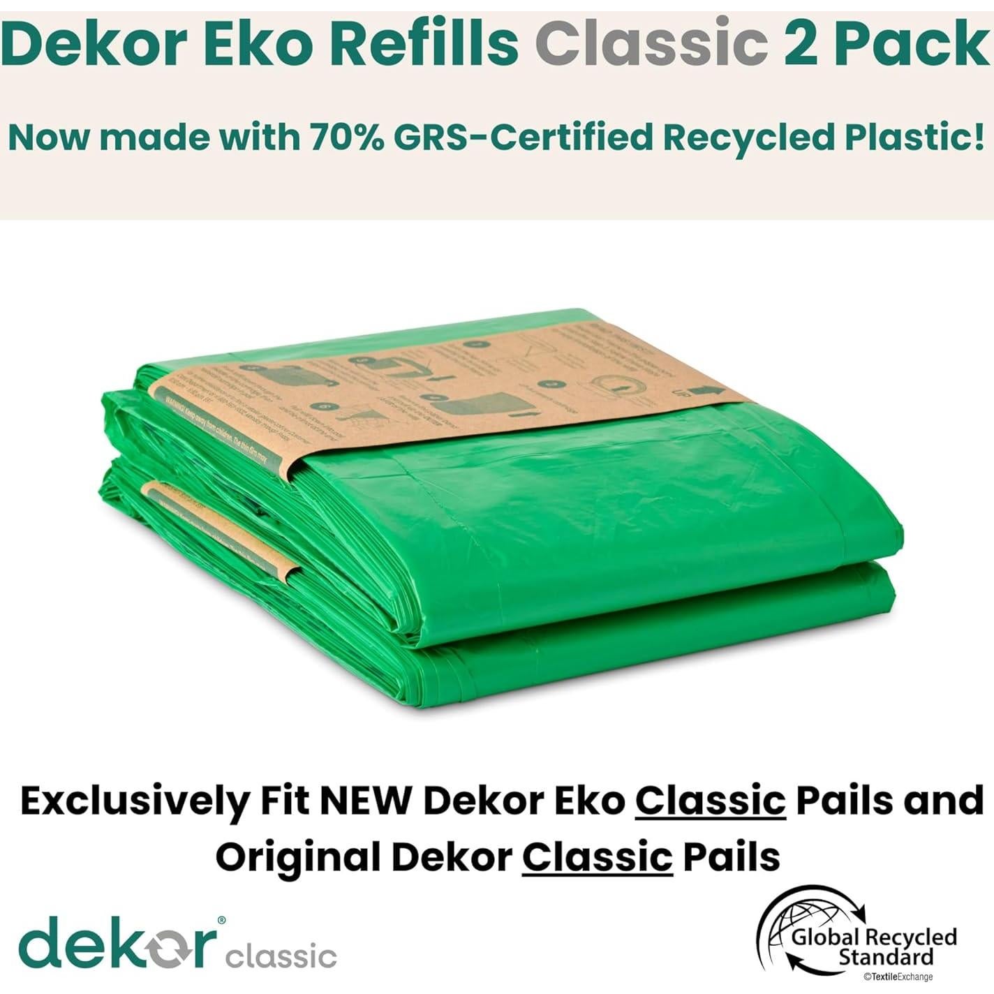 Recargas para cubo de pañales Diaper Dekor Classic Eko 2 unidades