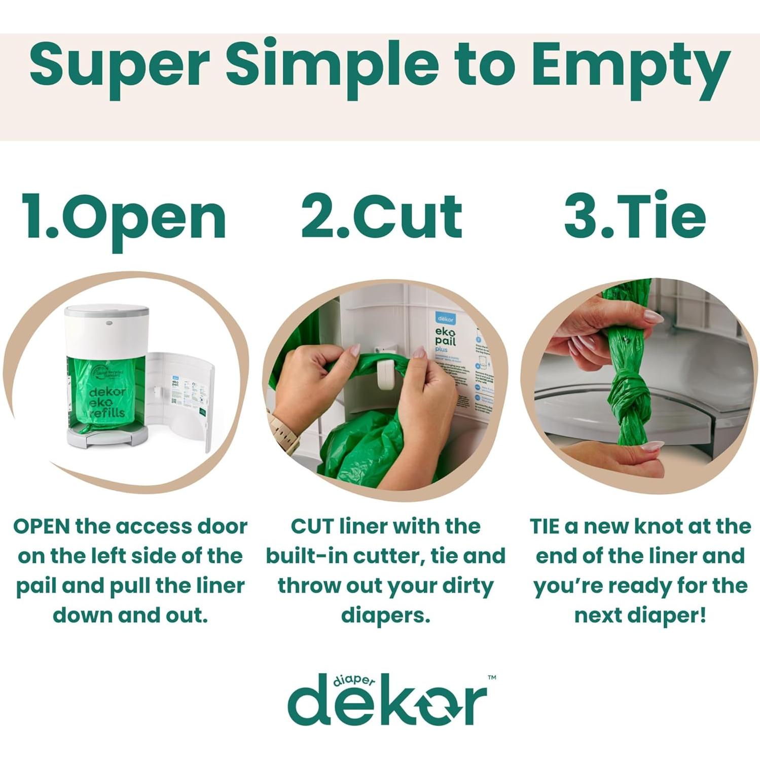 Recargas para cubo de pañales Diaper Dekor Classic Eko 2 unidades