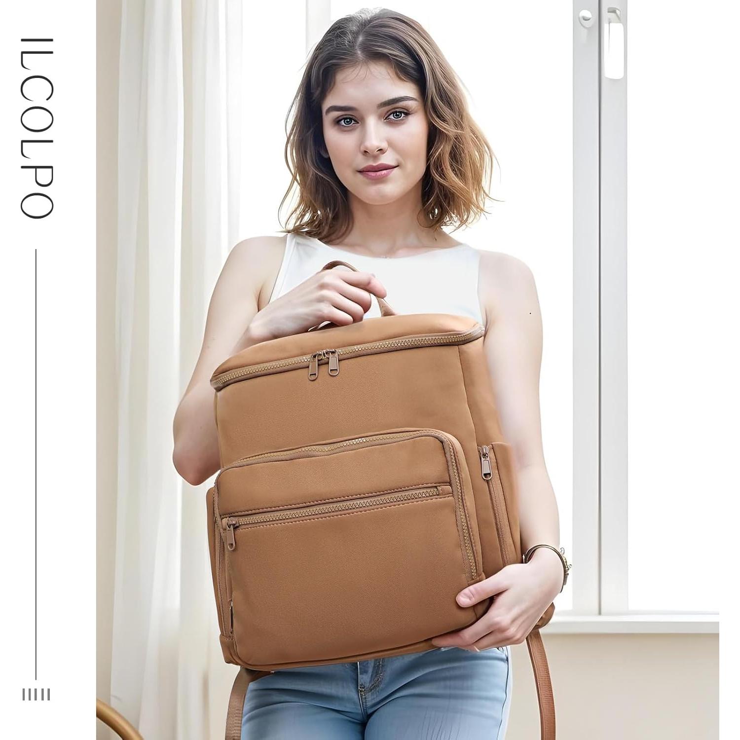 Mochila para Pañales Neopreno Marrón 20L 16 Organizadores