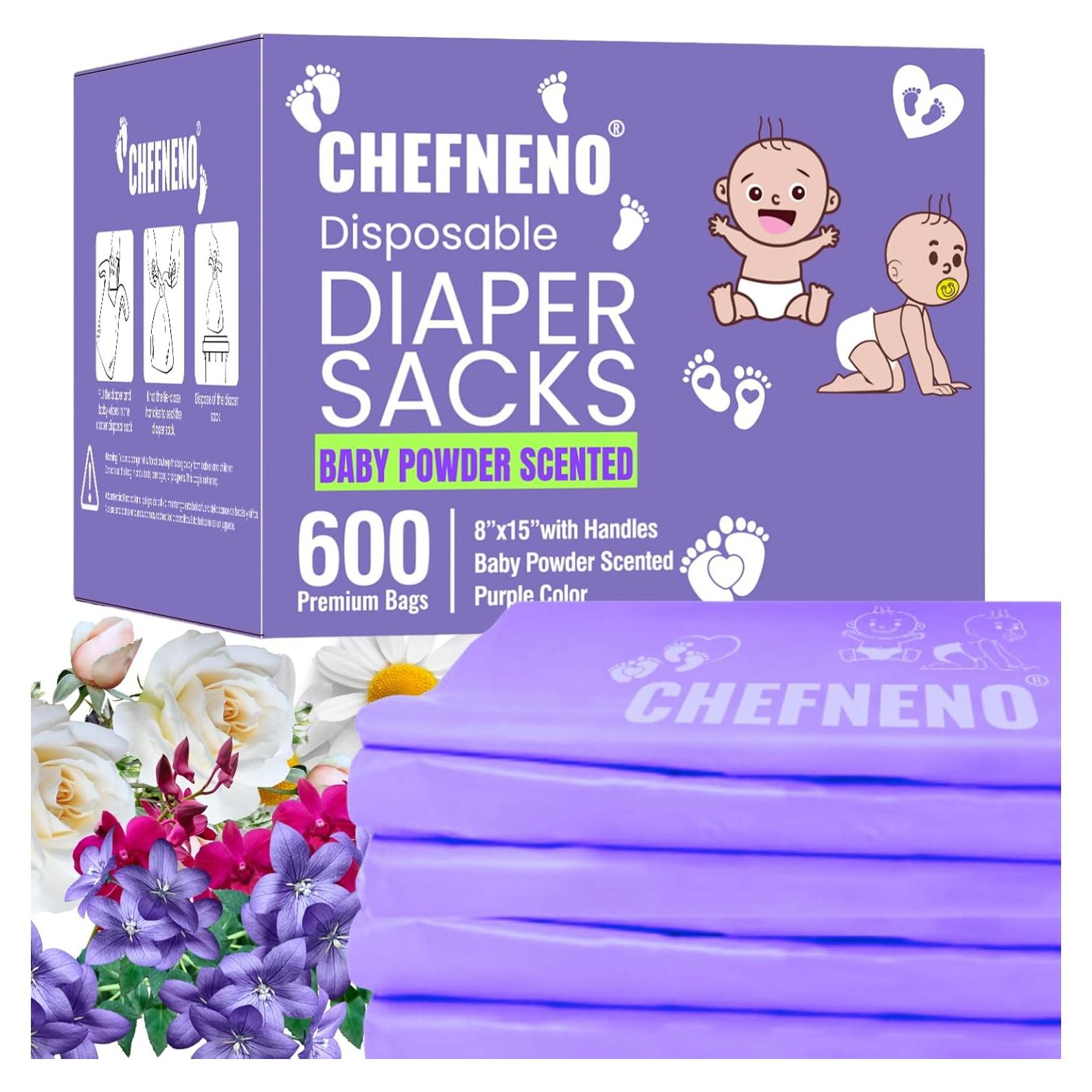 Bolsas Desechables para Pañales CHEFNENO 600 Unidades Aromatizadas