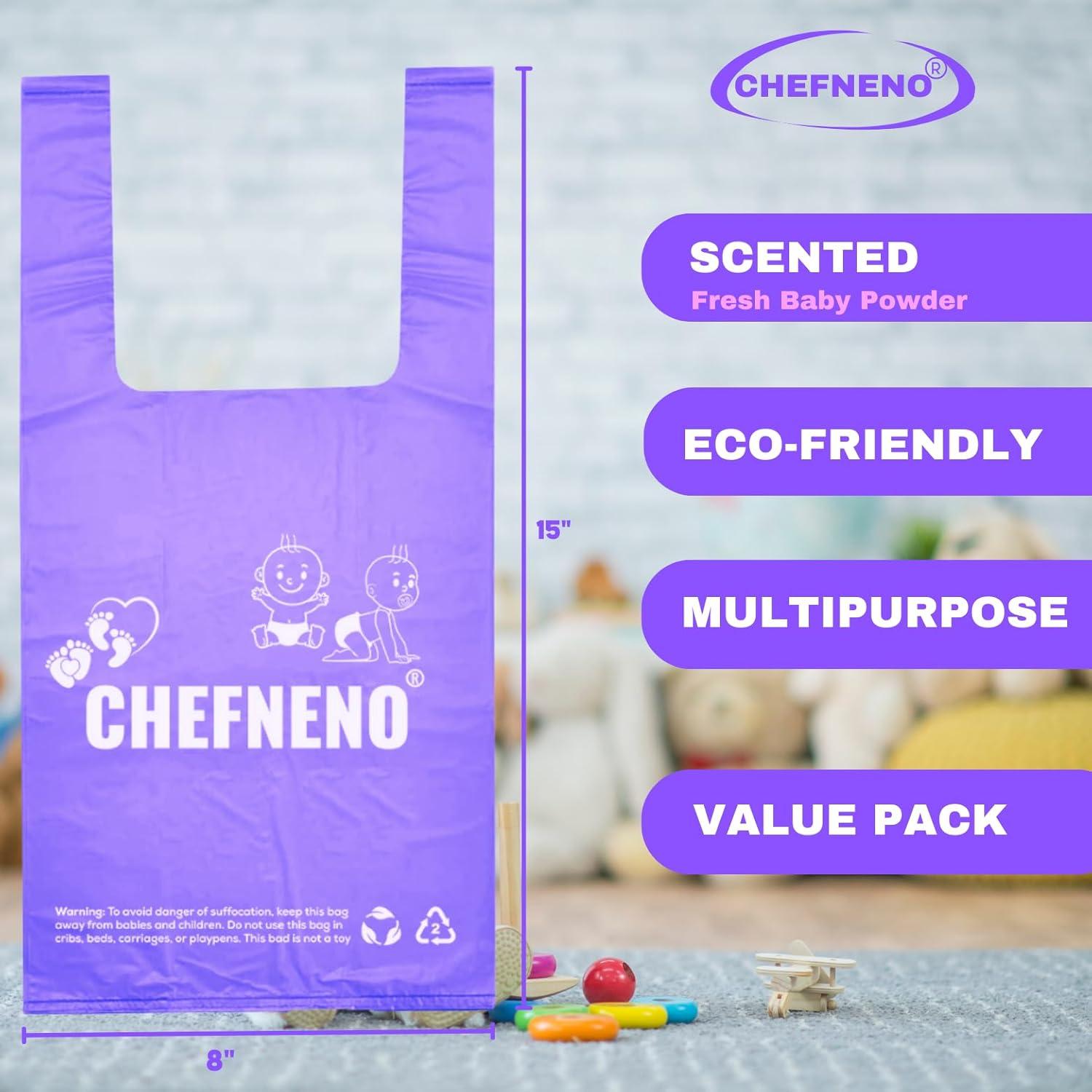 Bolsas Desechables para Pañales CHEFNENO 600 Unidades Aromatizadas