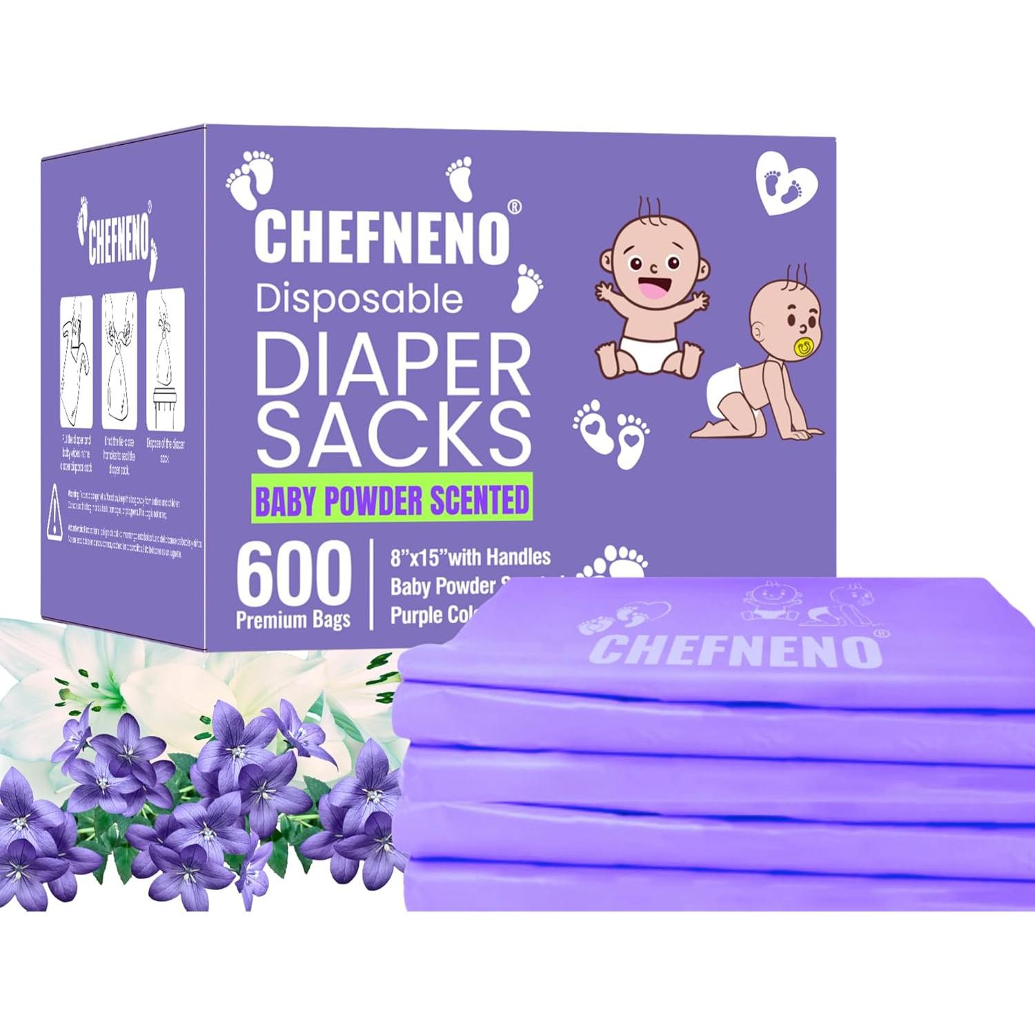 Bolsas Desechables para Pañales CHEFNENO 600 Unidades Aromatizadas