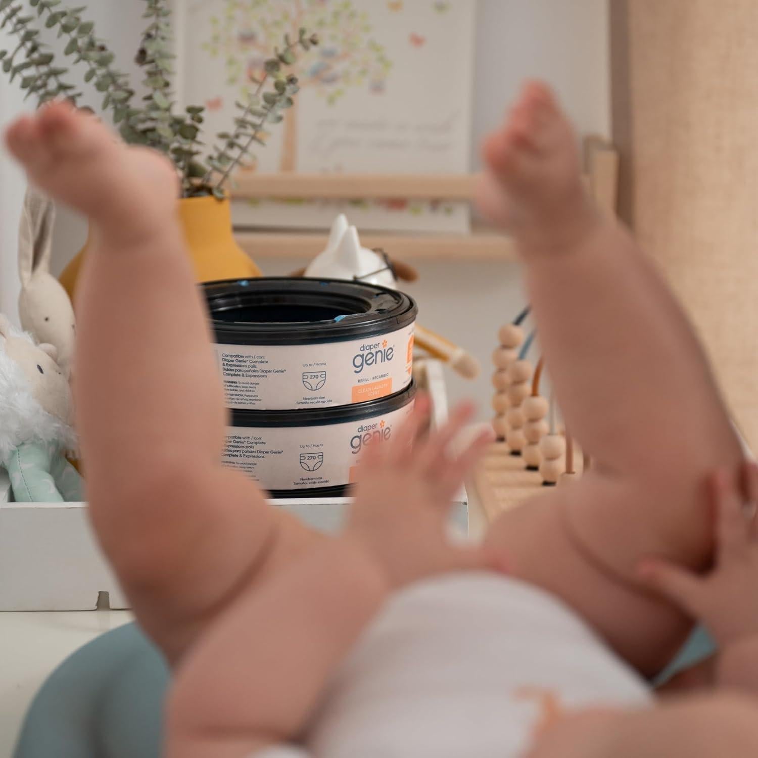 Recargas Diaper Genie 3-Pack 270 pañales aroma a ropa limpia