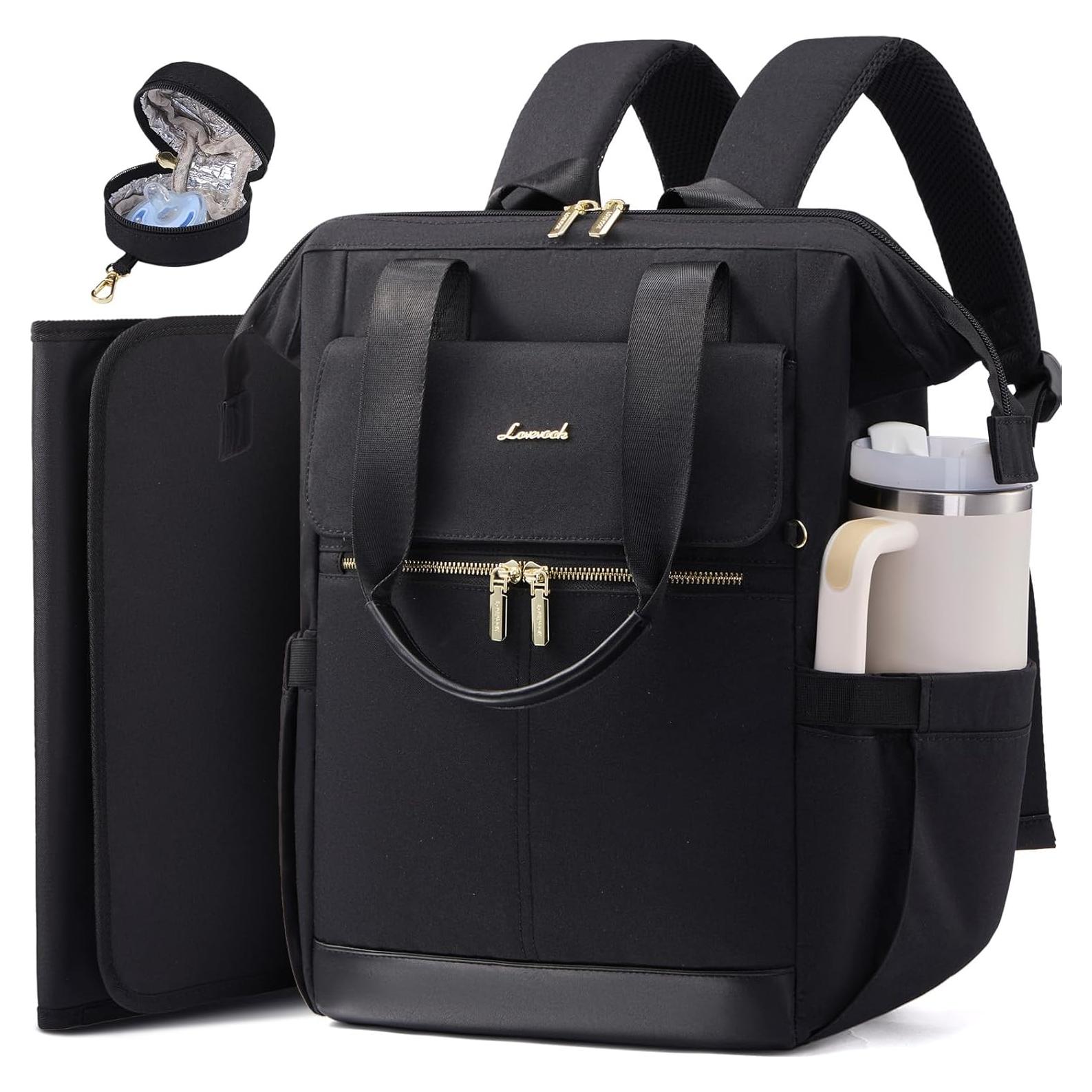 Mochila para Pañales LOVEVOOK Unisex 35L Impermeable con Cambiador