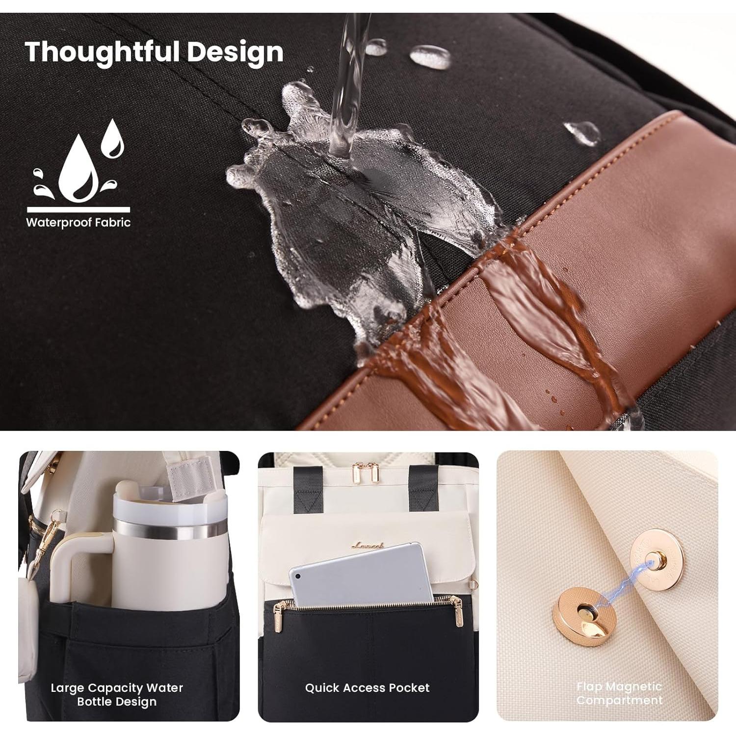 Mochila para Pañales LOVEVOOK Unisex 35L Impermeable con Cambiador