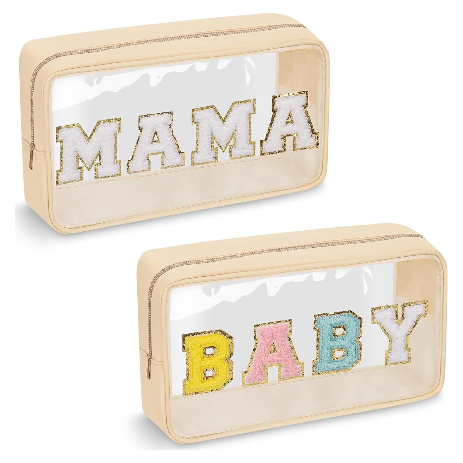 Bolsa de Maquillaje Transparente 2 Pcs Chenille MAMA-BABY