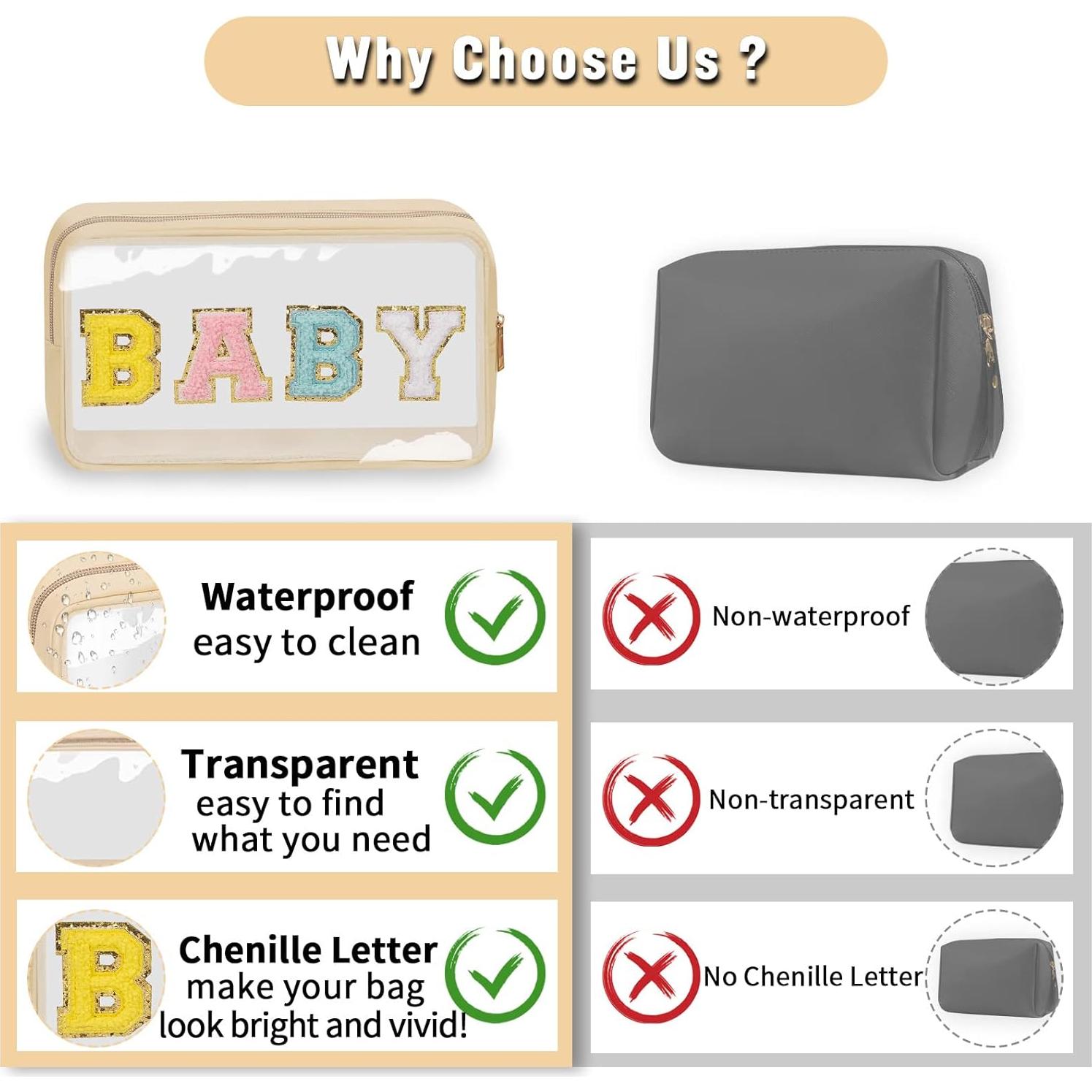 Bolsa de Maquillaje Transparente 2 Pcs Chenille MAMA-BABY