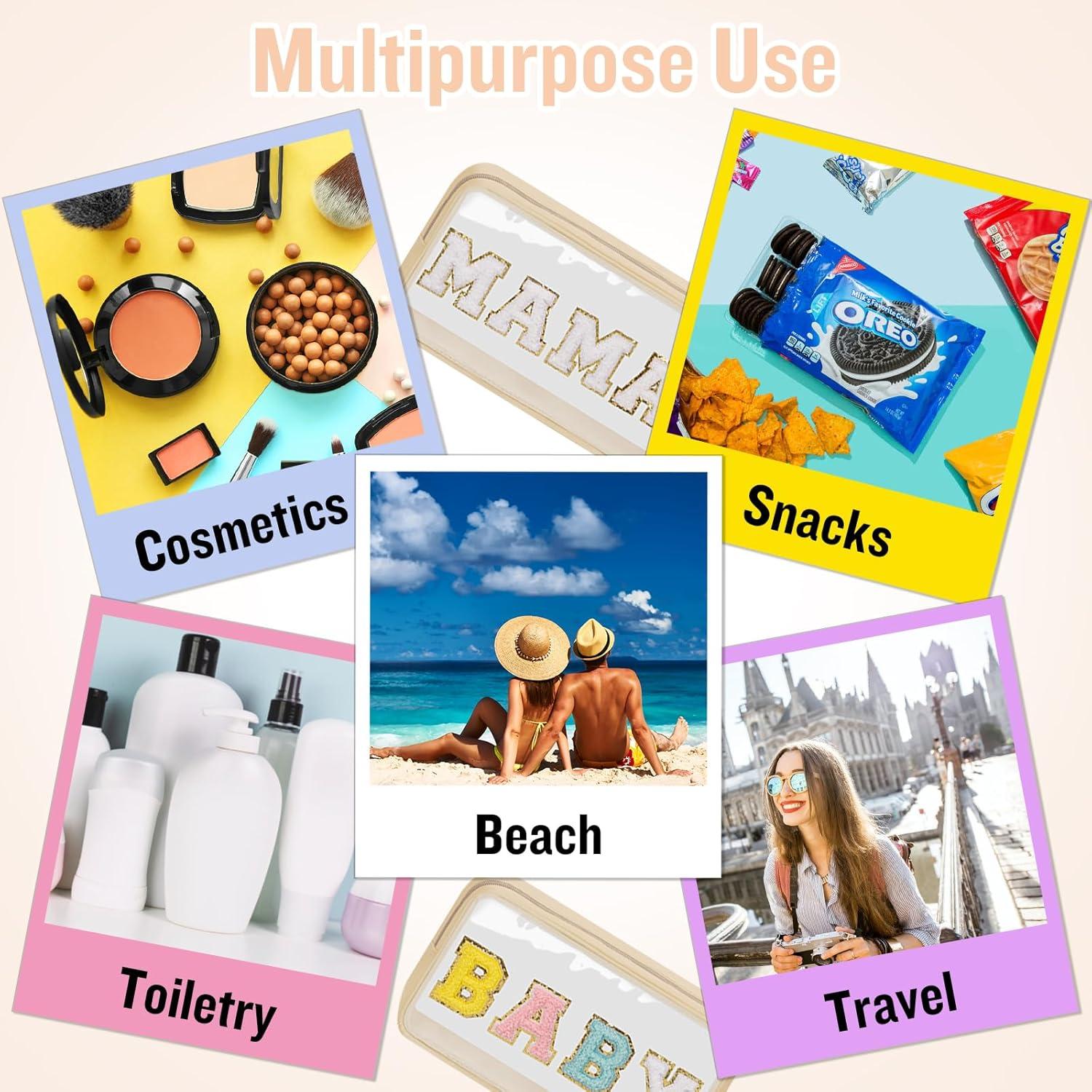 Bolsa de Maquillaje Transparente 2 Pcs Chenille MAMA-BABY