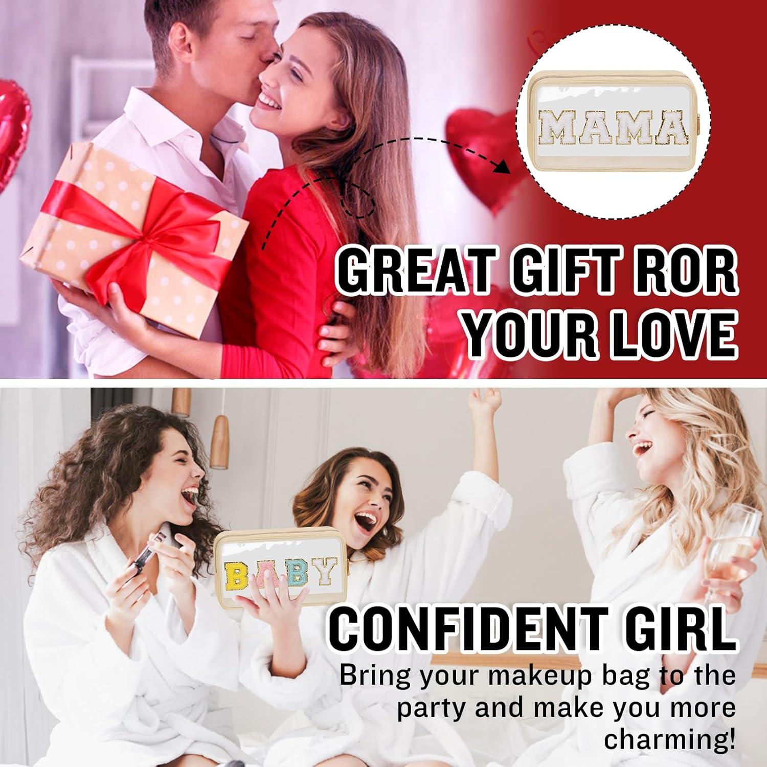 Bolsa de Maquillaje Transparente 2 Pcs Chenille MAMA-BABY