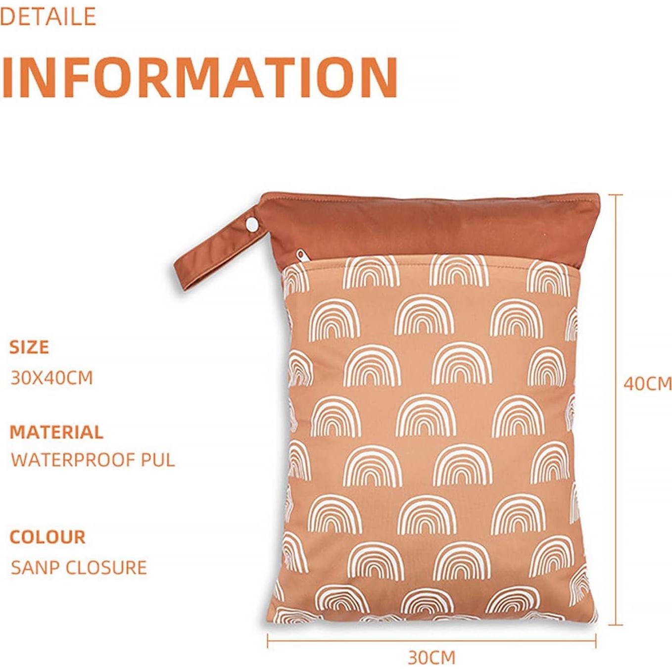 Paquete de 2 Bolsas Húmedas y Secas Reutilizables 30x40cm