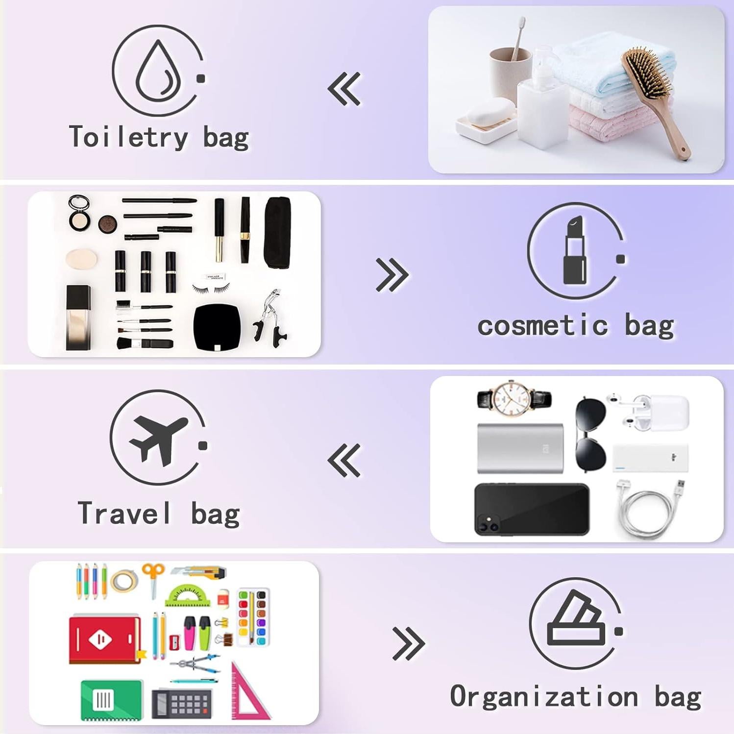 Bolsa de Maquillaje Preppy Fine Clutter Morada 25x8x15cm