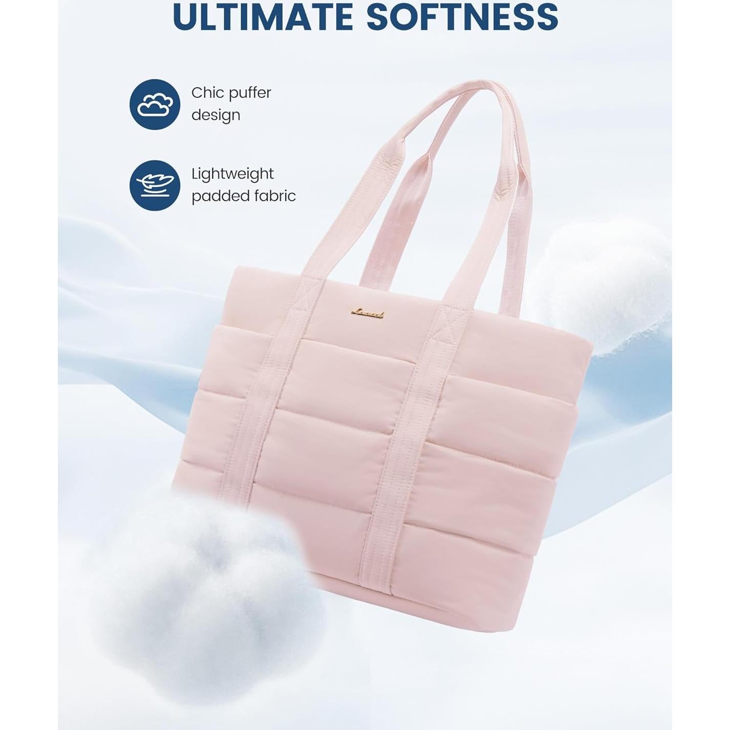 Bolsa de Pañales LOVEVOOK Rosa Impermeable 15.6" con Cambiador