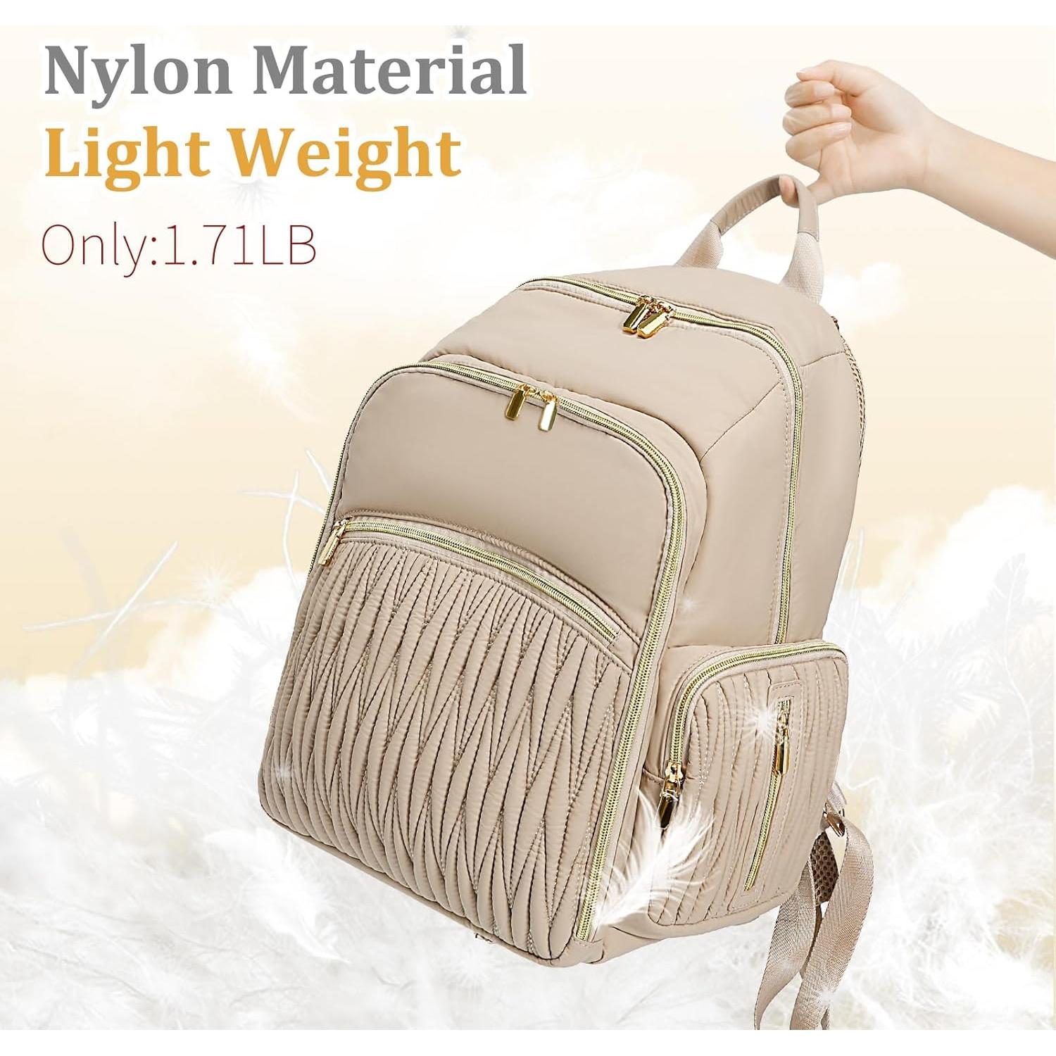 Mochila para Pañales Miss Fong Caqui - 16 Bolsillos, Impermeable