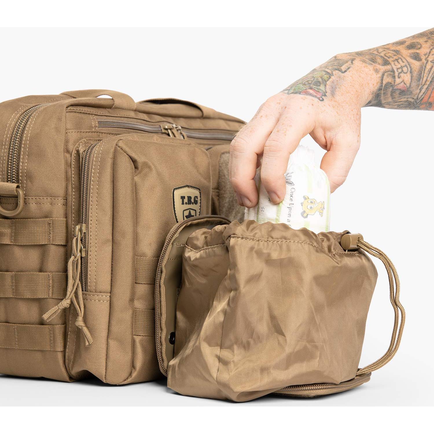 Bolsa de Desechos de Pañales Táctica TBG - Marrón Coyote