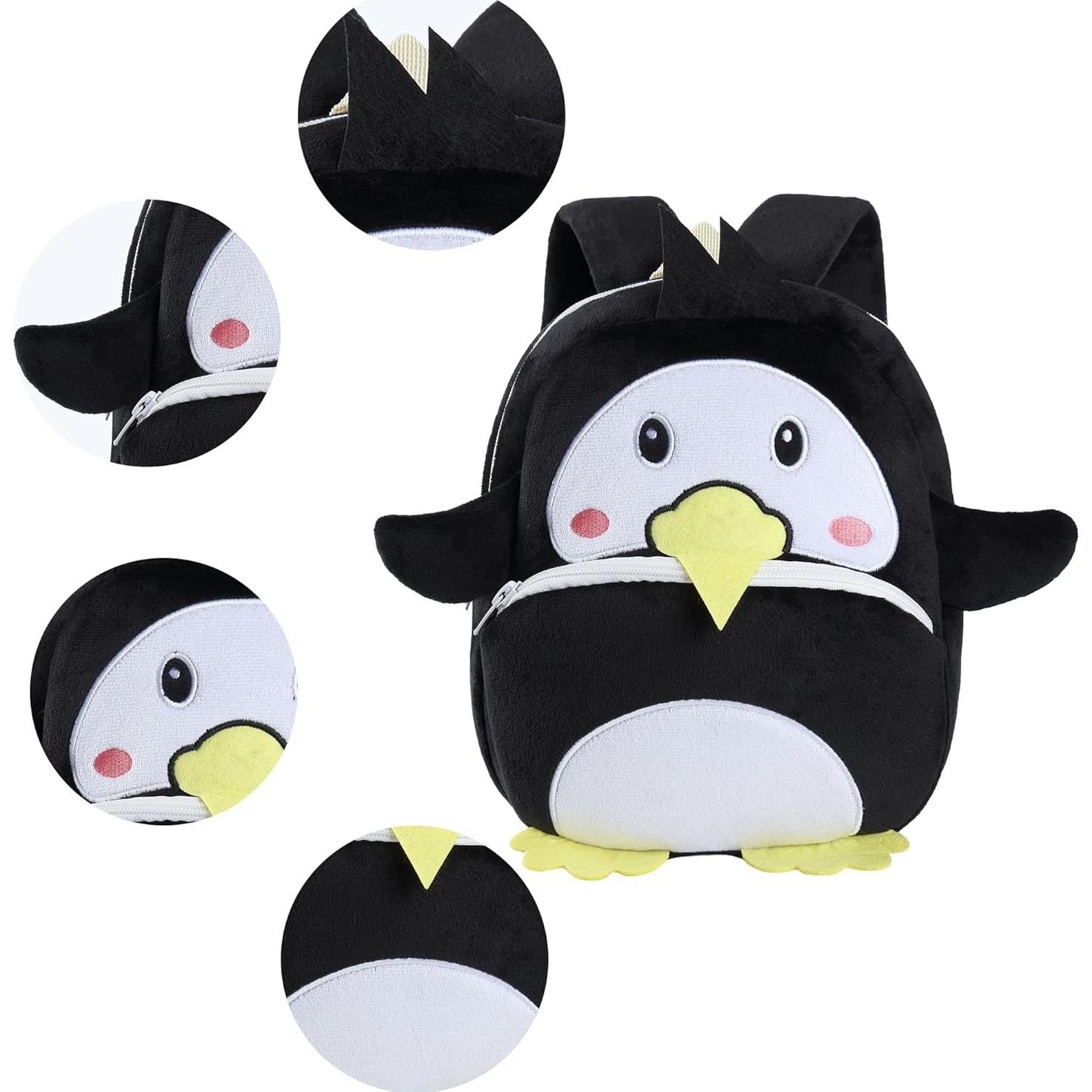 Mochila Infantil MICHLEY Pingüino Negro 24x10x26 cm