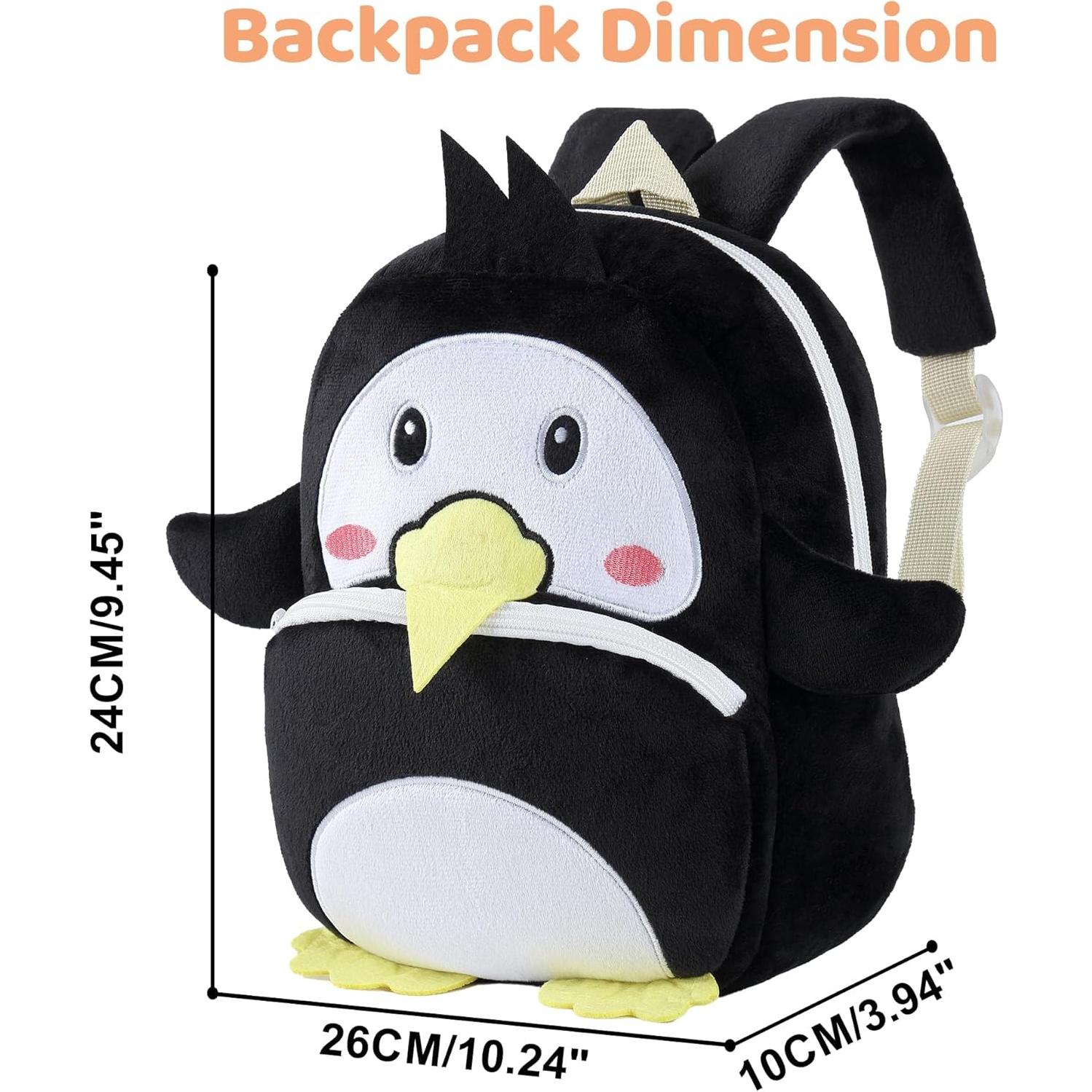 Mochila Infantil MICHLEY Pingüino Negro 24x10x26 cm