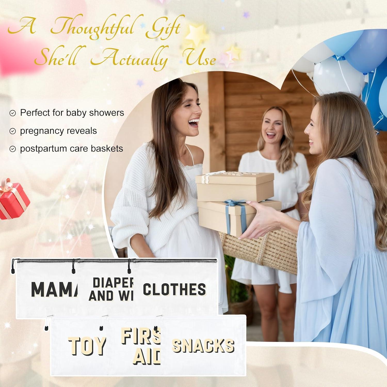 6 Bolsas Organizadoras KUIRAN para Pañales y Maternidad - Negro/Blanco