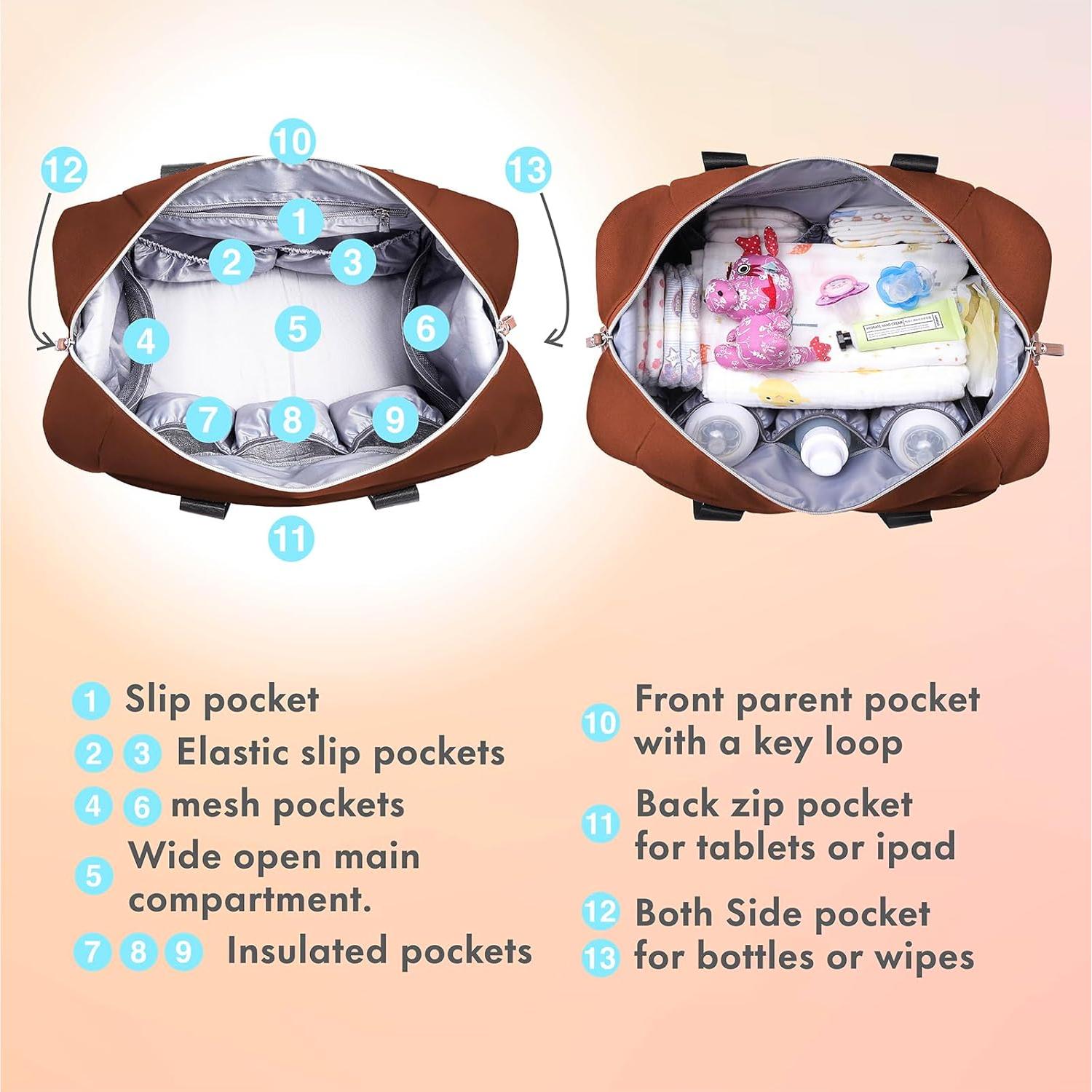 Bolsa de Pañales Dikaslon Caramelo, 26L, Poliester, Unisex