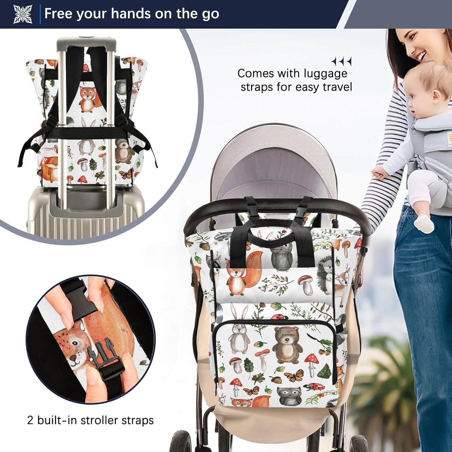 Mochila de Pañales Unisex Emelivor con Bolsillos Aislados 10L