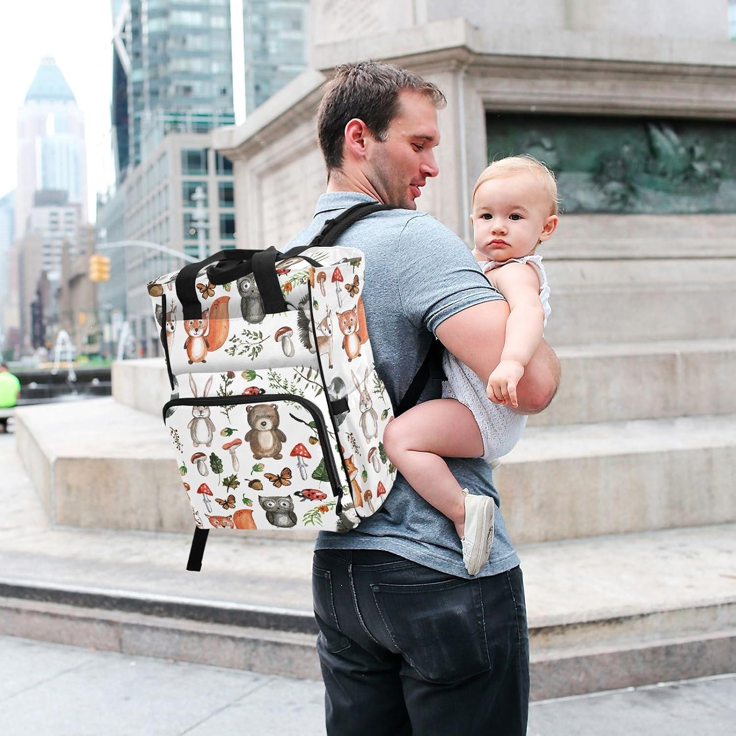 Mochila de Pañales Unisex Emelivor con Bolsillos Aislados 10L