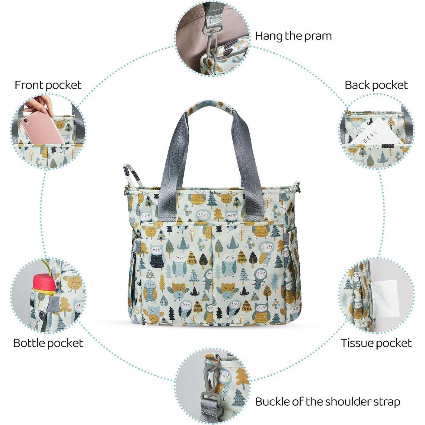 Bolsa de Pañales Tote PHEBEN Impermeable Mediana Unisex