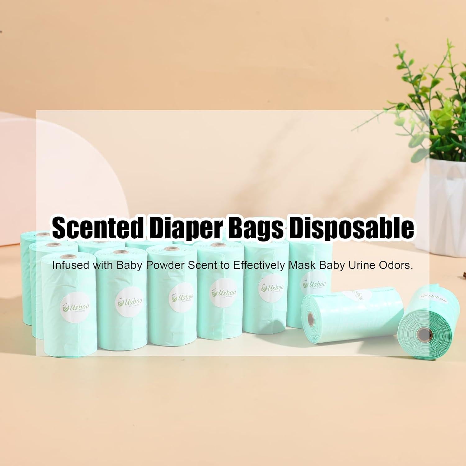 Bolsas Desechables para Pañales USBOO - 300 Unidades Aroma Fresco