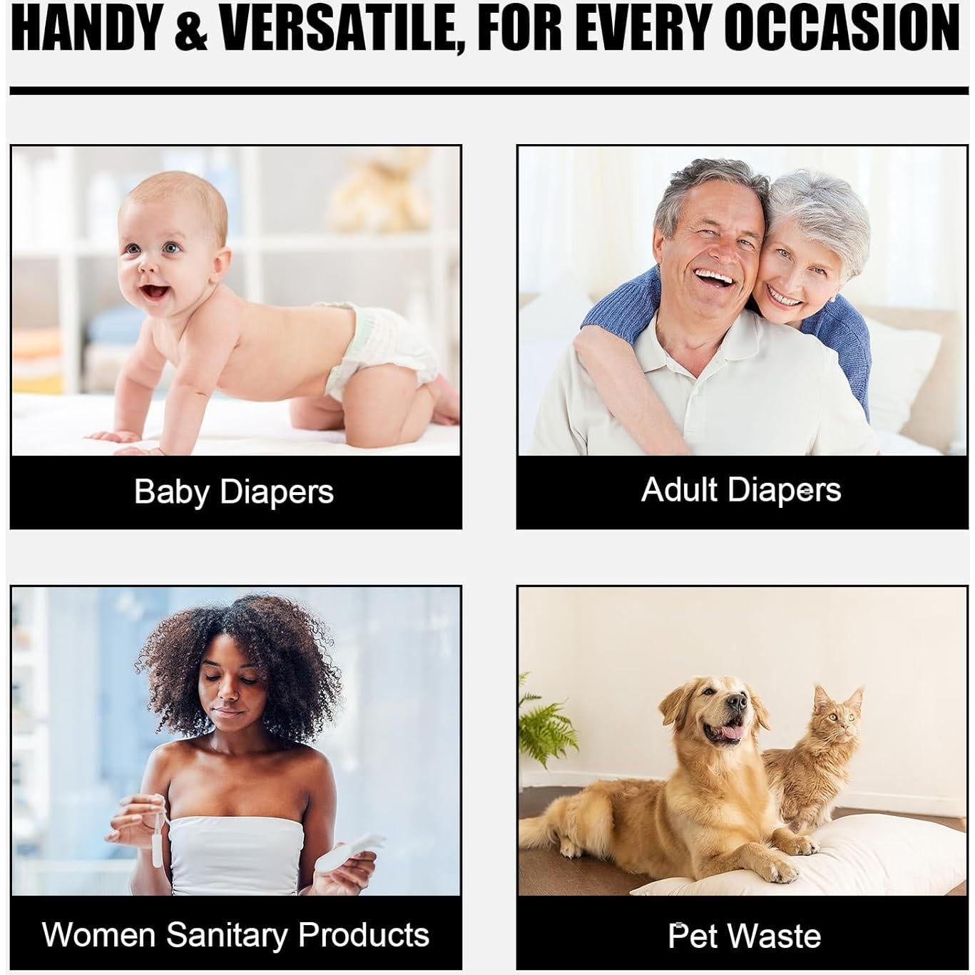 Bolsas Desechables para Pañales USBOO - 300 Unidades Aroma Fresco