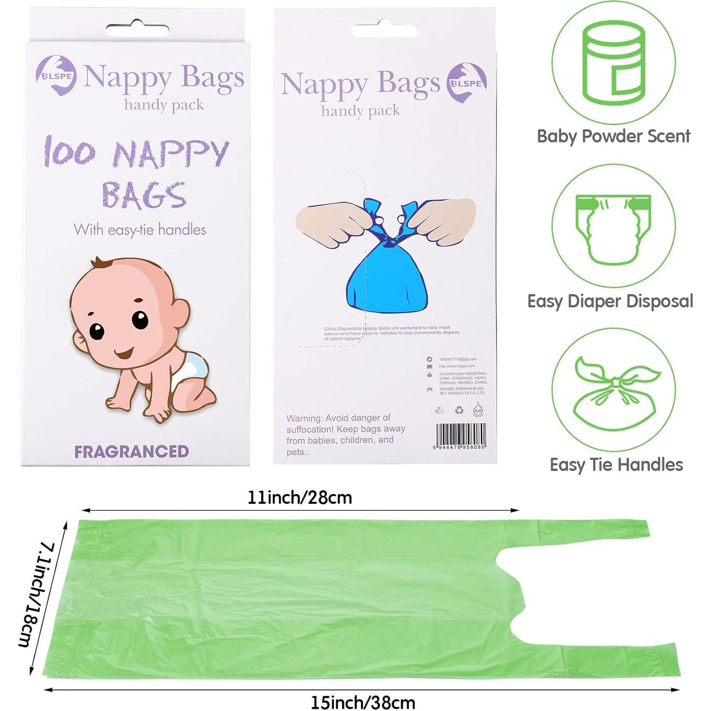 Bolsas Desechables para Pañales Sinmoe 1600 Conteos Verde