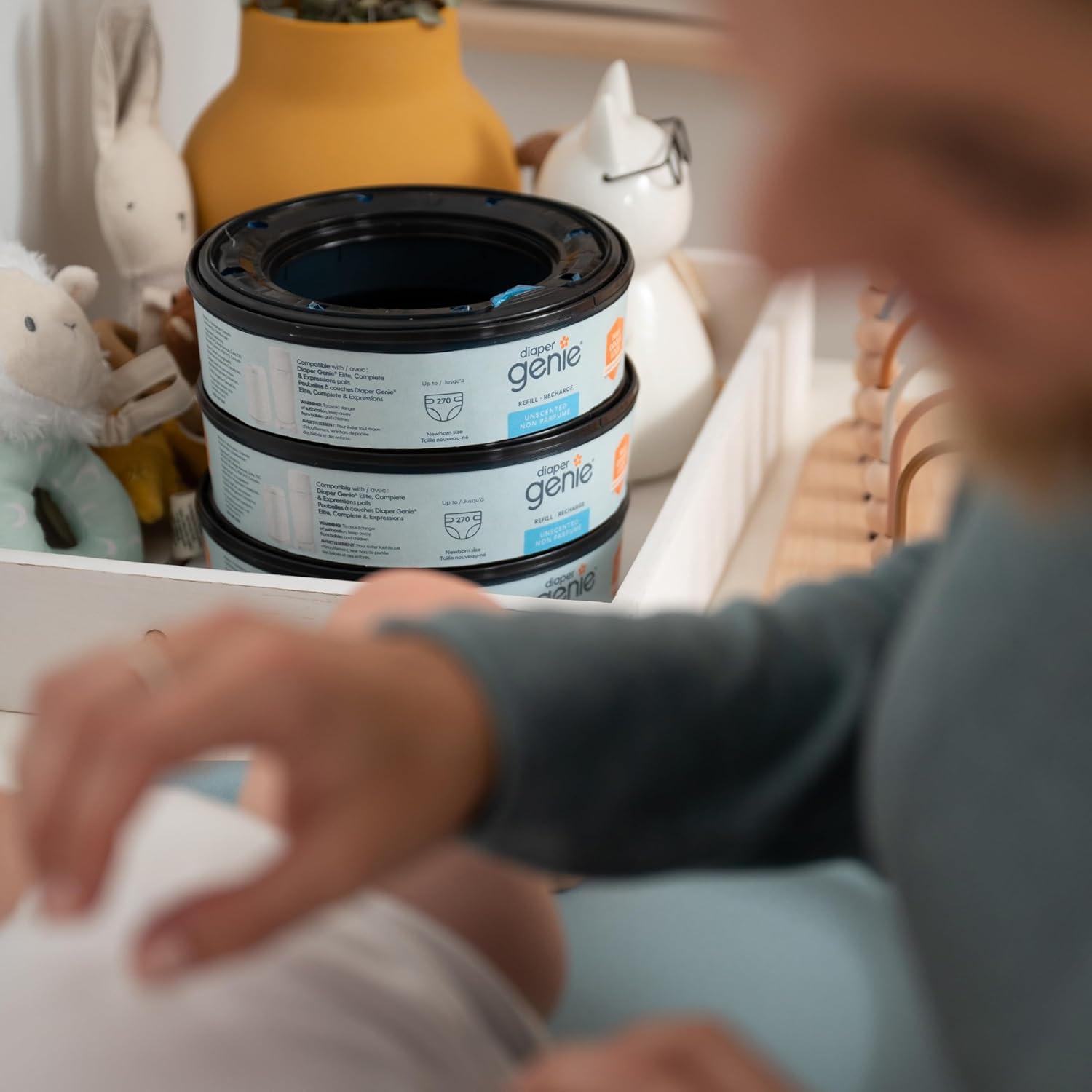 Recargas Diaper Genie 270 Pañales - Paquete de 8 - Max Odor Lock