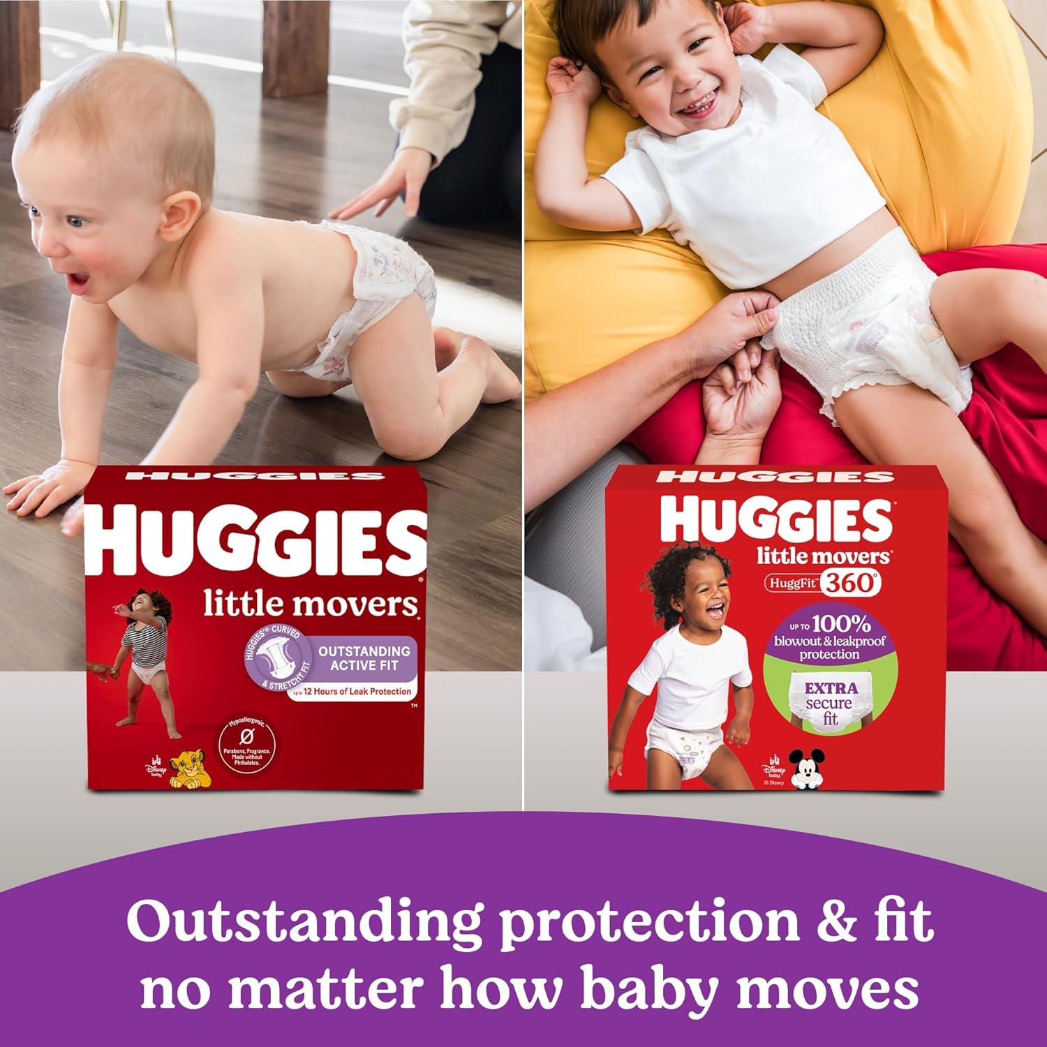 Pañales Huggies Little Movers HuggFit 360° Talla 5 - 128 Unidades
