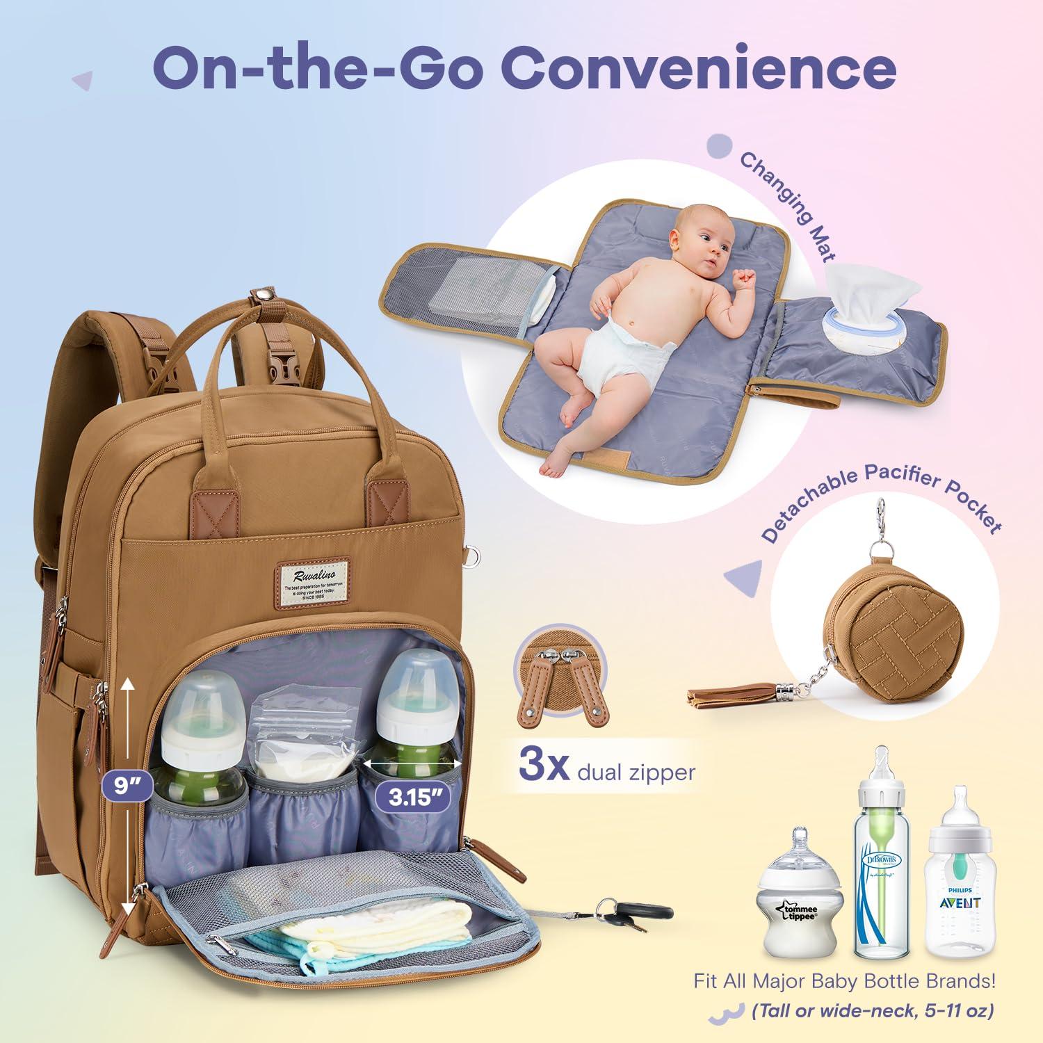 Mochila de Pañales Ruvalino Multifuncional Impermeable 30L