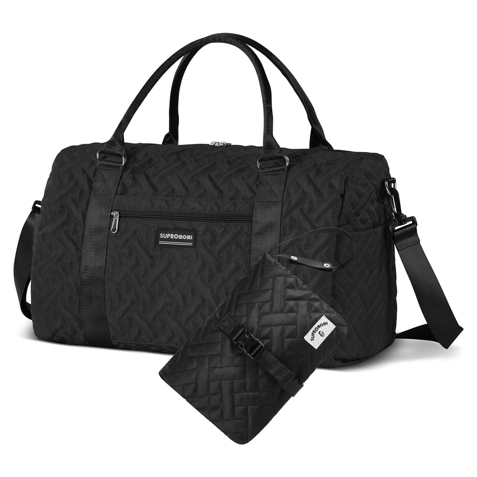 Bolsa de Pañales Tote Grande SUPROMOMI Negra 44.5x26.4x24.1cm